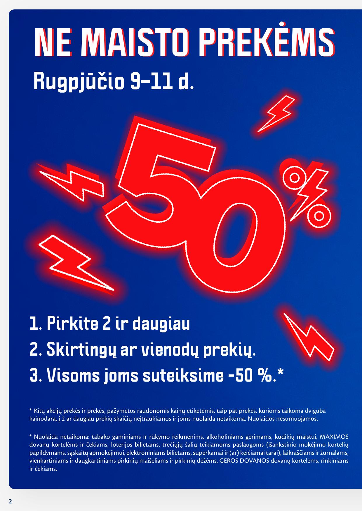 MAXIMA leidinukas "Didžiųjų nuolaidų dienos" galioja 2024.08.09 iki 2024.08.11