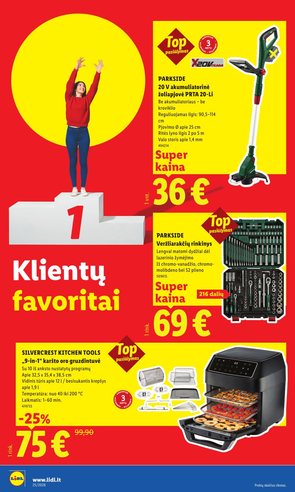 LIDL ne maisto prekių leidinys 2026.06.15 - 2026.06.21