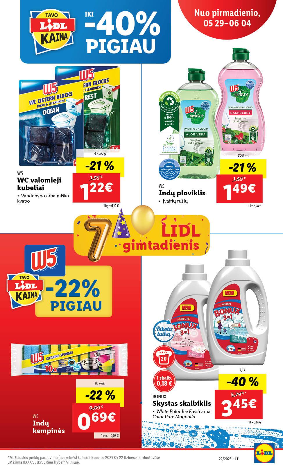 Naujausias LIDL kaininis katalogas 2023.05.29 - 2023.06.04