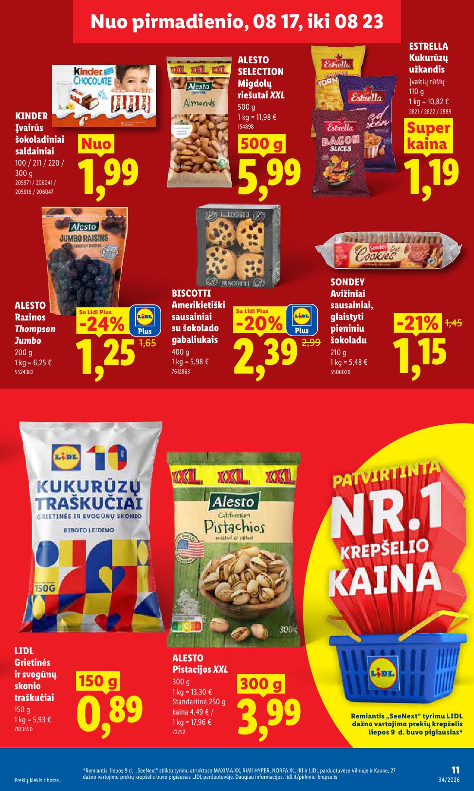 Naujausias LIDL kaininis katalogas 2026.08.17 - 2026.08.23