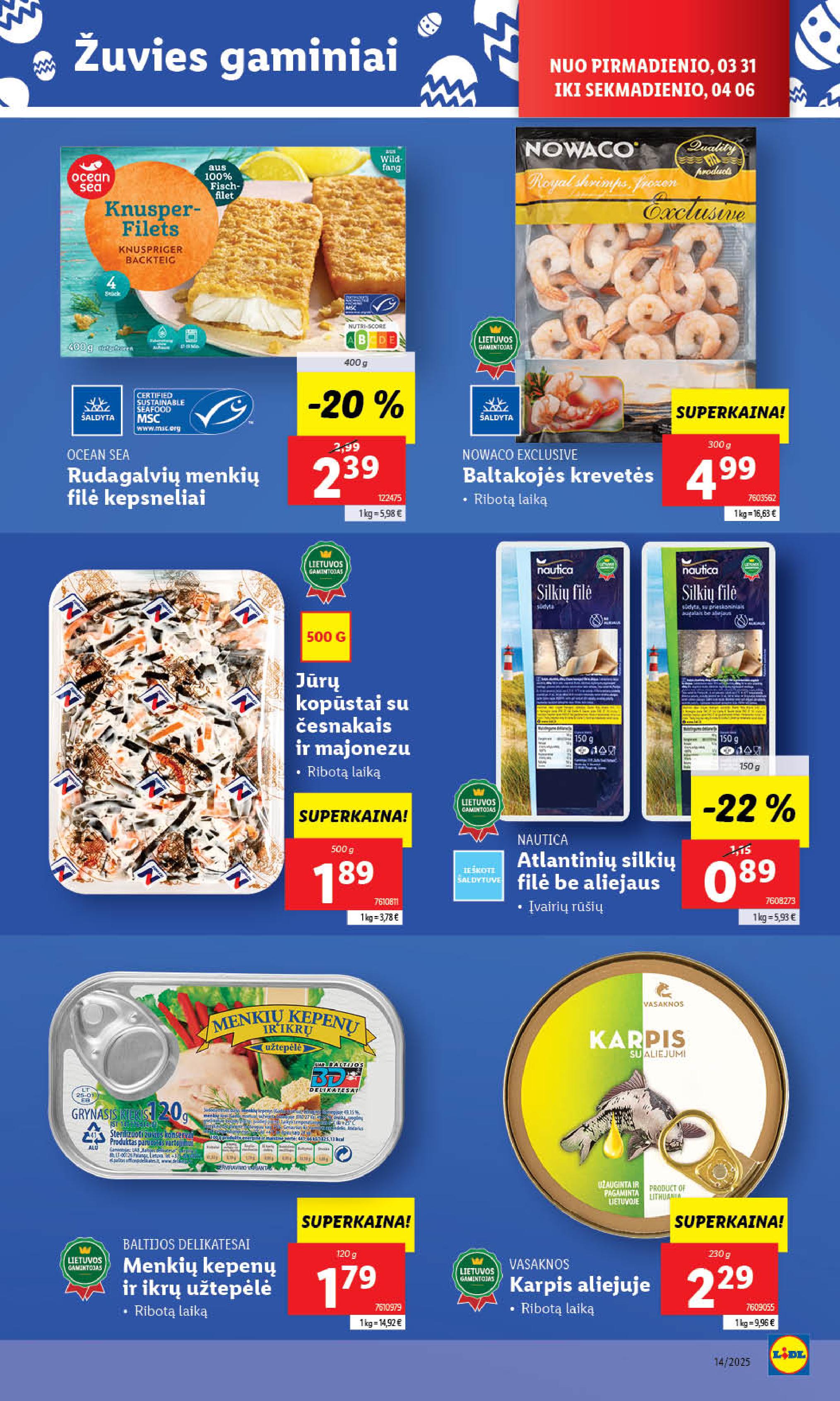 Naujausias LIDL kaininis katalogas 2025.03.31 - 2025.04.06