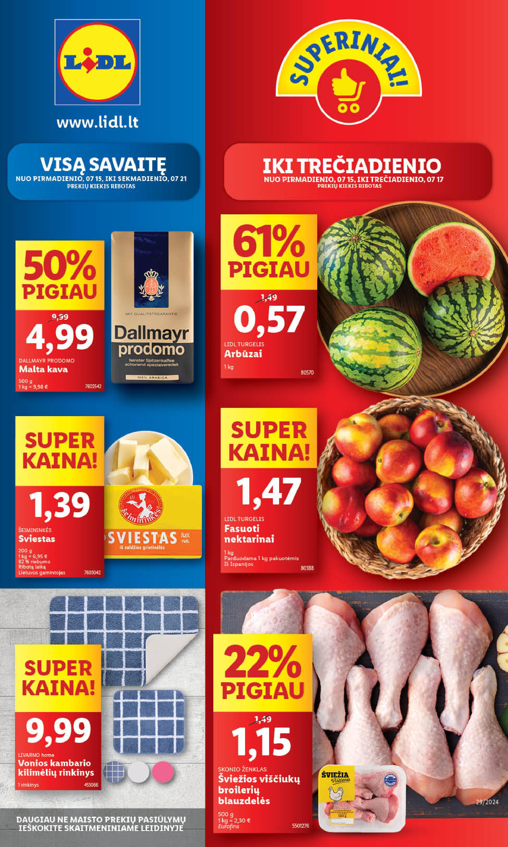 Naujausias LIDL kaininis katalogas 2024.07.15 - 2024.07.21