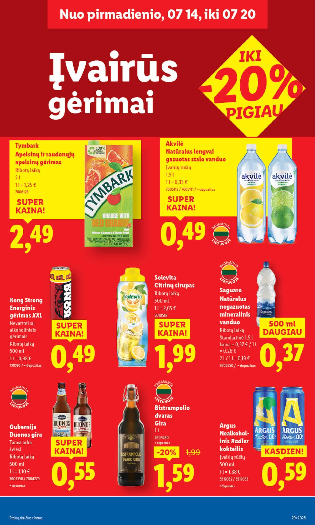Naujausias LIDL kaininis katalogas 2025.07.14 - 2025.07.20