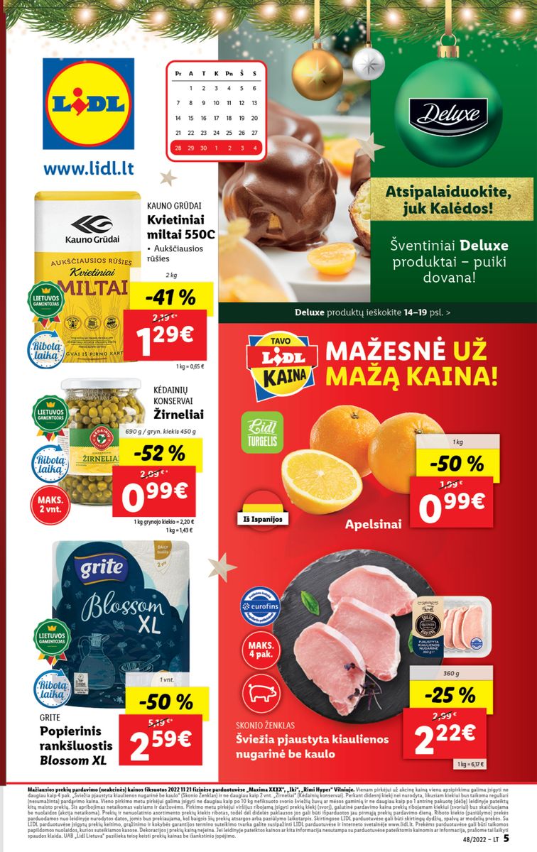 Naujausias LIDL kaininis katalogas 2022.11.28 - 2022.12.04