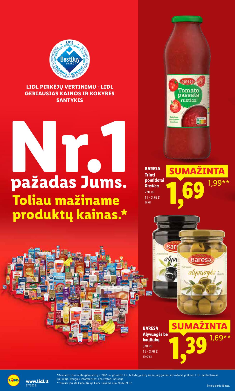 Naujausias LIDL kaininis katalogas 2026.09.07 - 2026.09.13