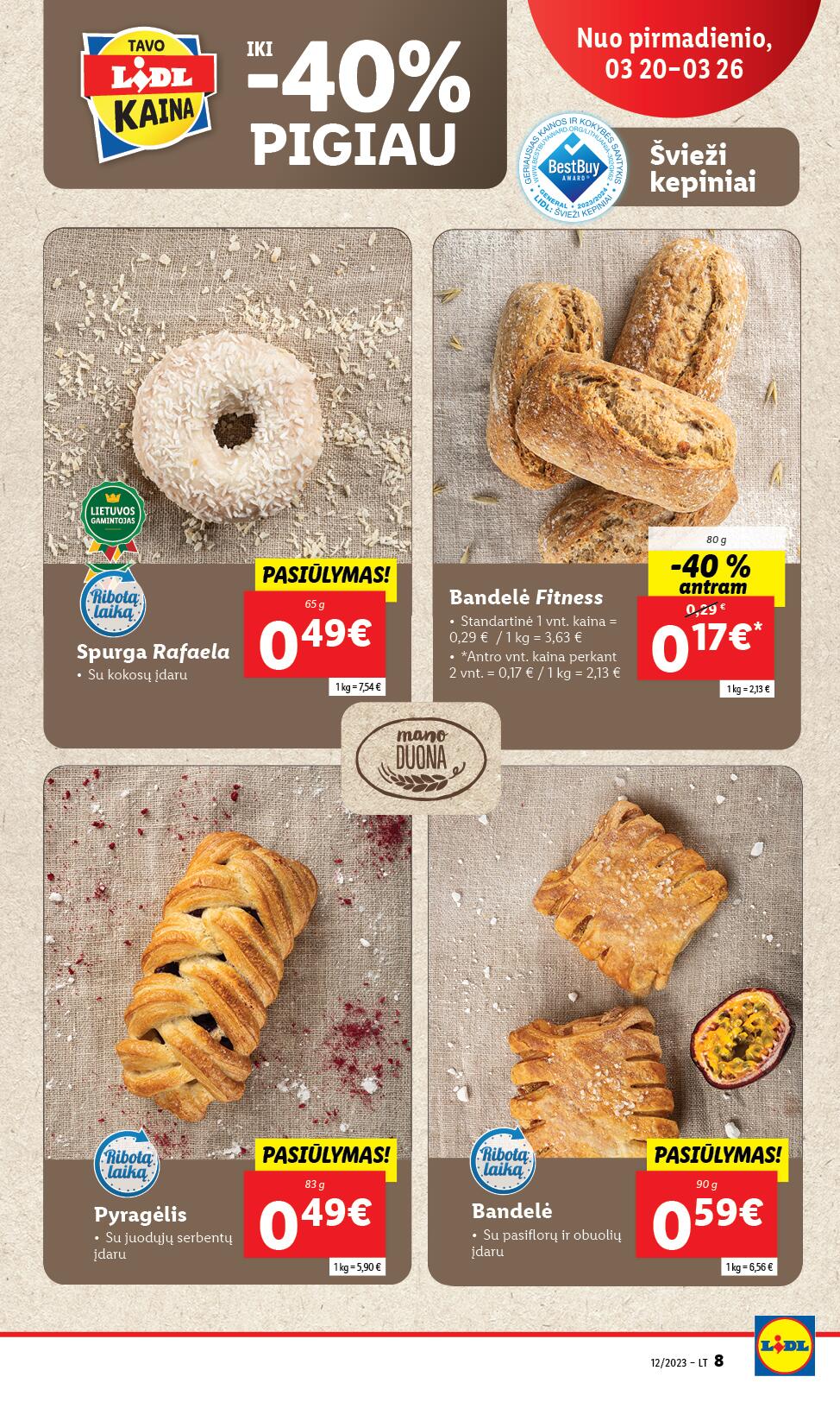 LIDL akcijų ir nuolaidų leidinys 2023.03.20 - 2023.03.26