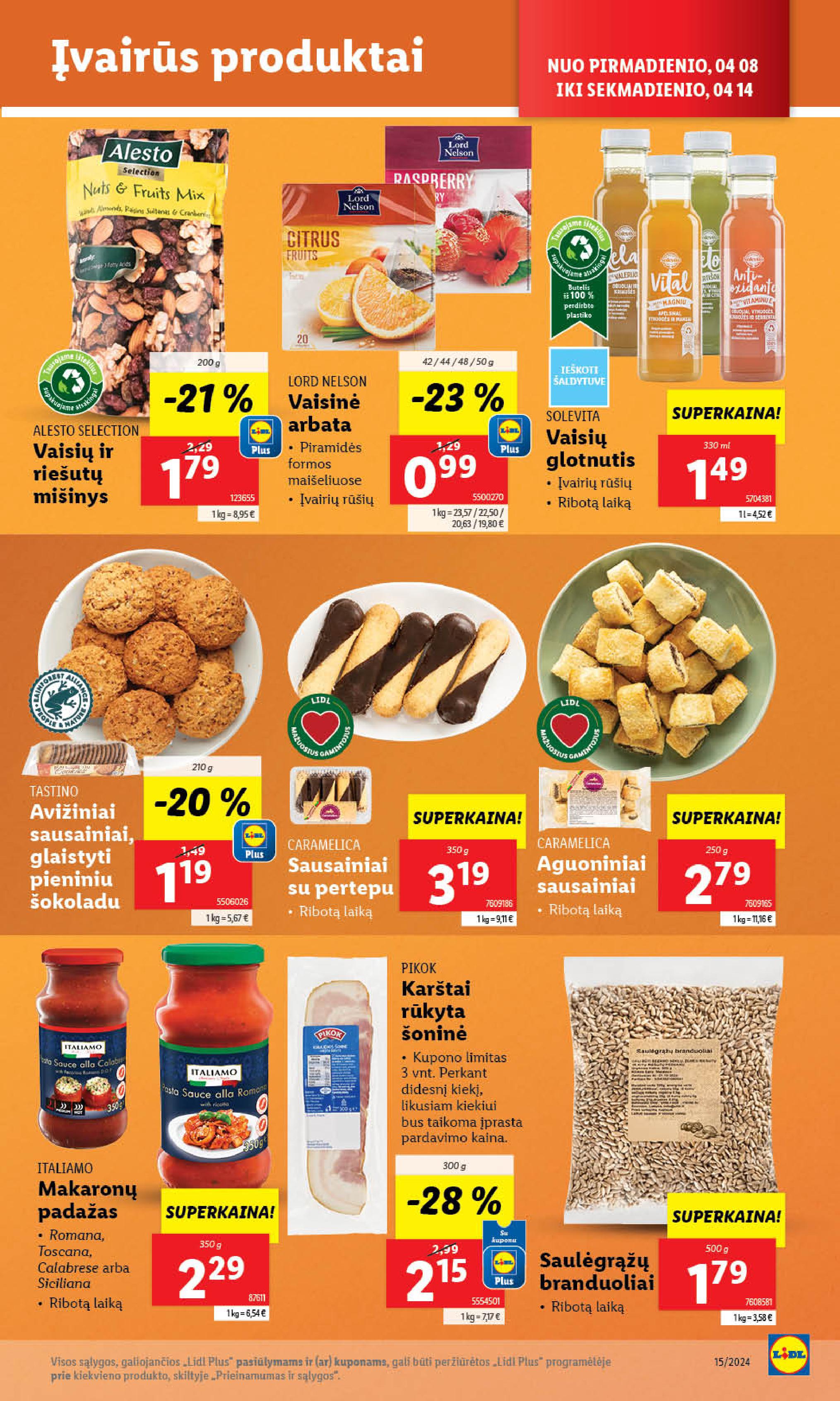 Naujausias LIDL kaininis katalogas 2024.04.08 - 2024.04.14