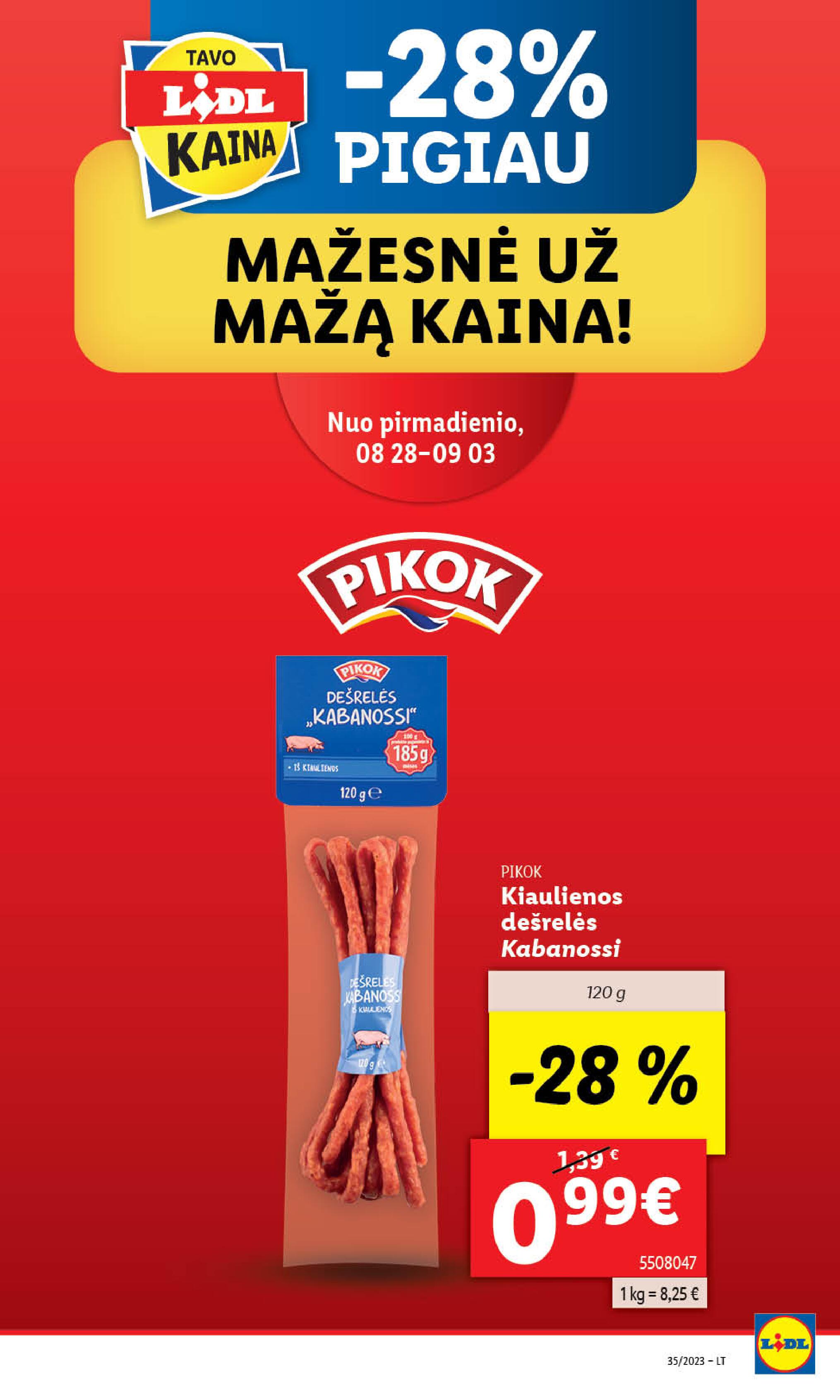Naujausias LIDL kaininis katalogas 2023.08.28 - 2023.09.03
