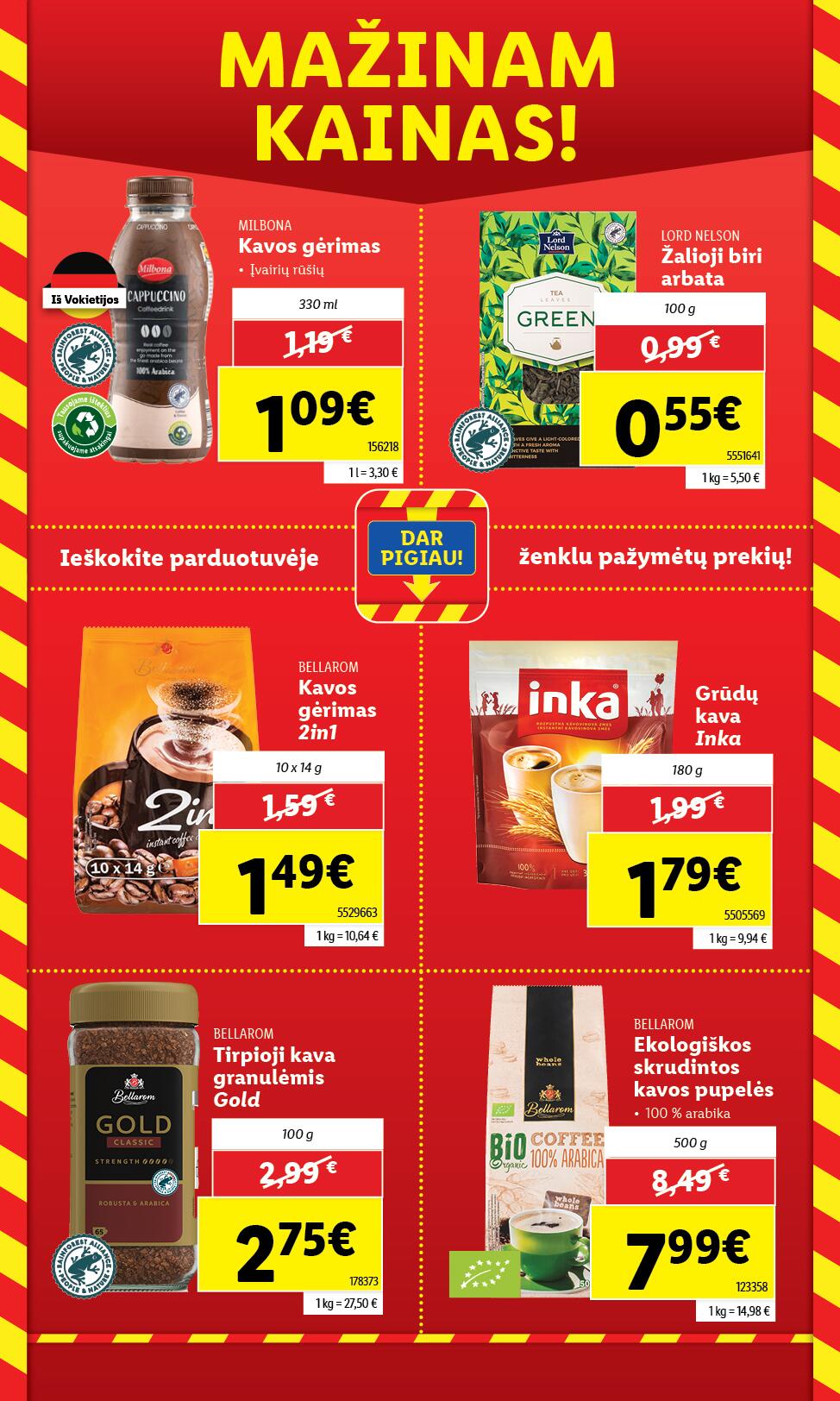 LIDL katalogas "MAŽINAM KAINAS!"