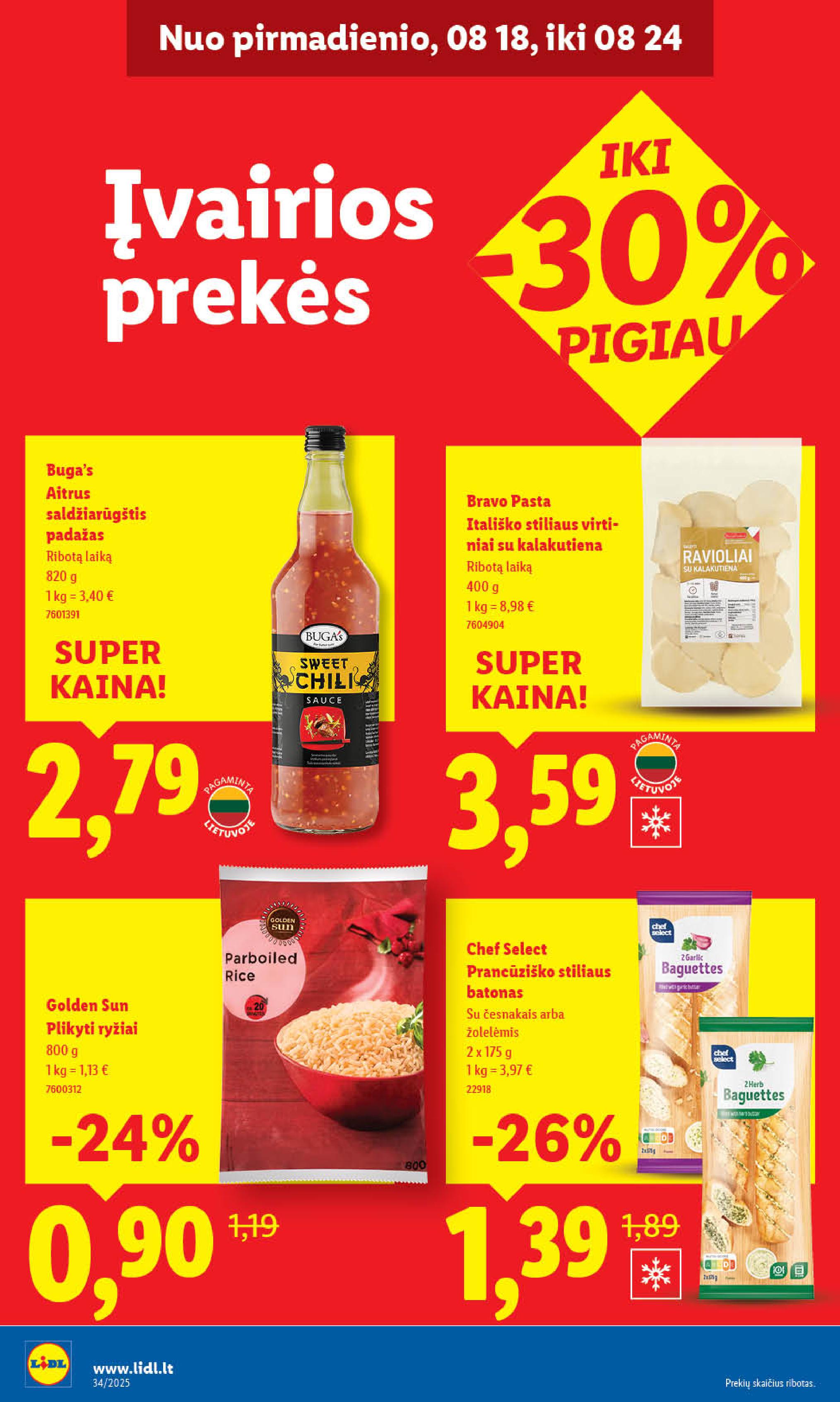 Naujausias LIDL kaininis katalogas 2025.08.18 - 2025.08.24