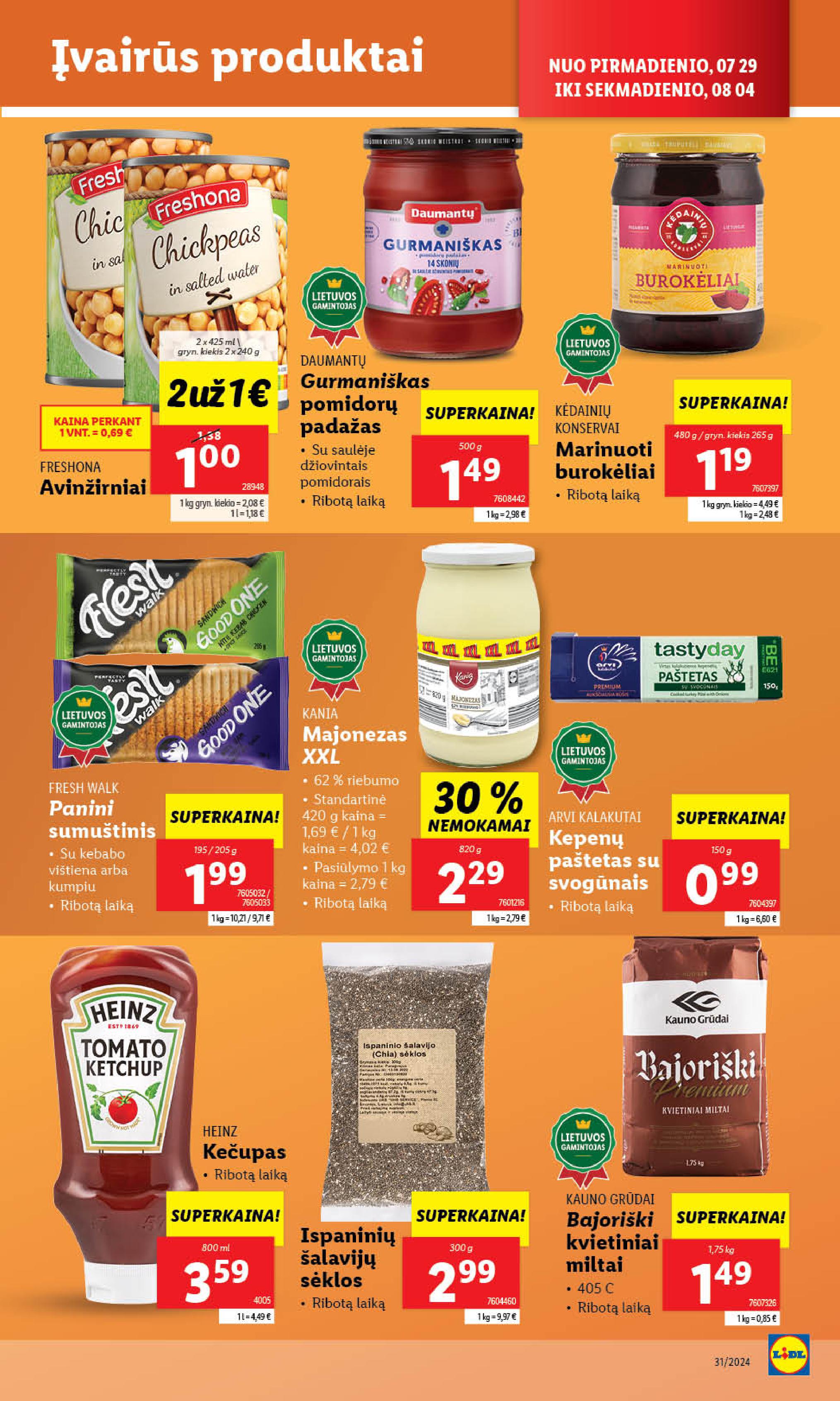 Naujausias LIDL kaininis katalogas 2024.07.29 - 2024.08.04