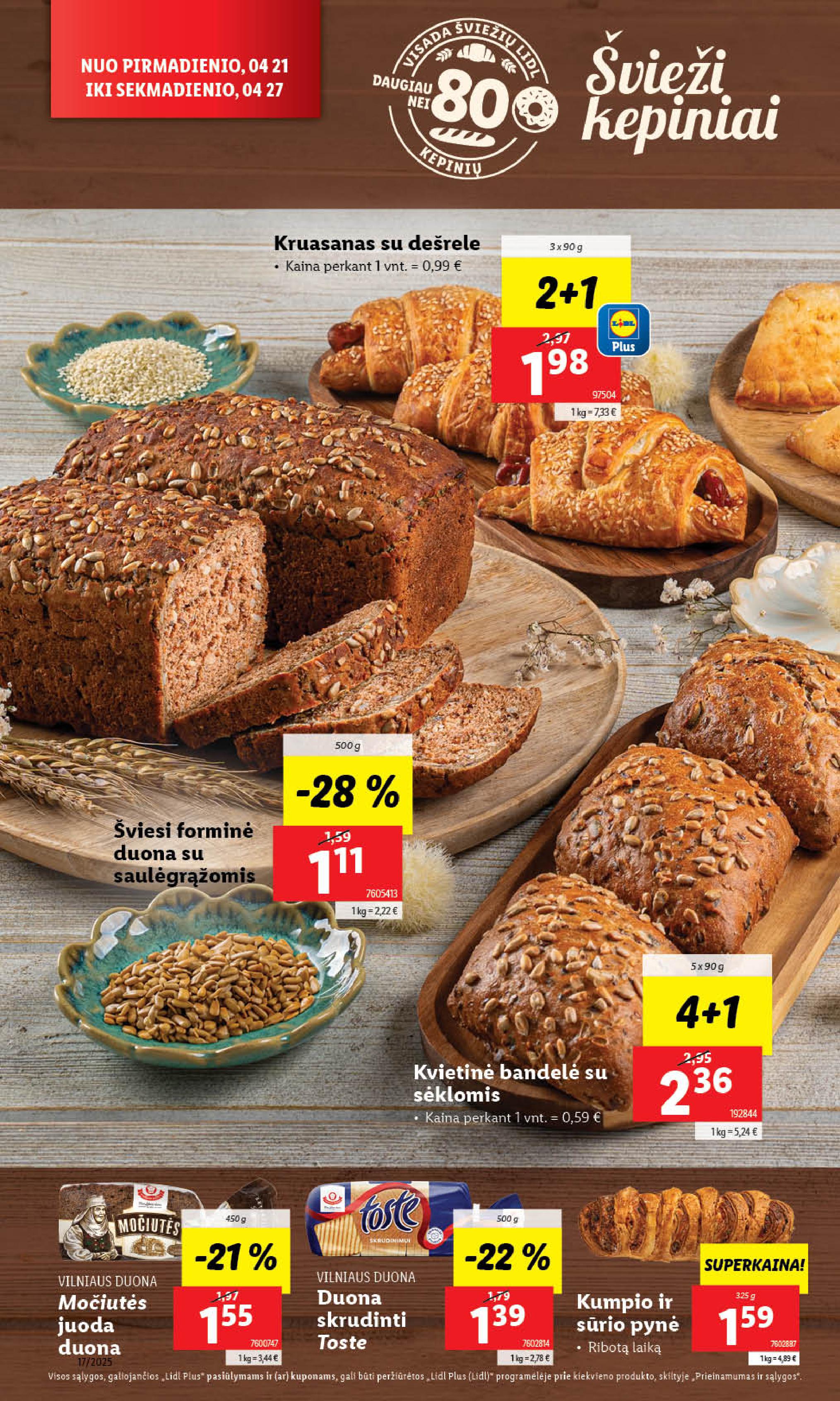 Naujausias LIDL kaininis katalogas 2025.04.21 - 2025.04.27