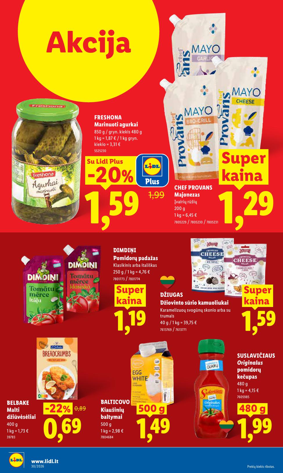 Naujausias LIDL kaininis katalogas 2026.07.20 - 2026.07.26