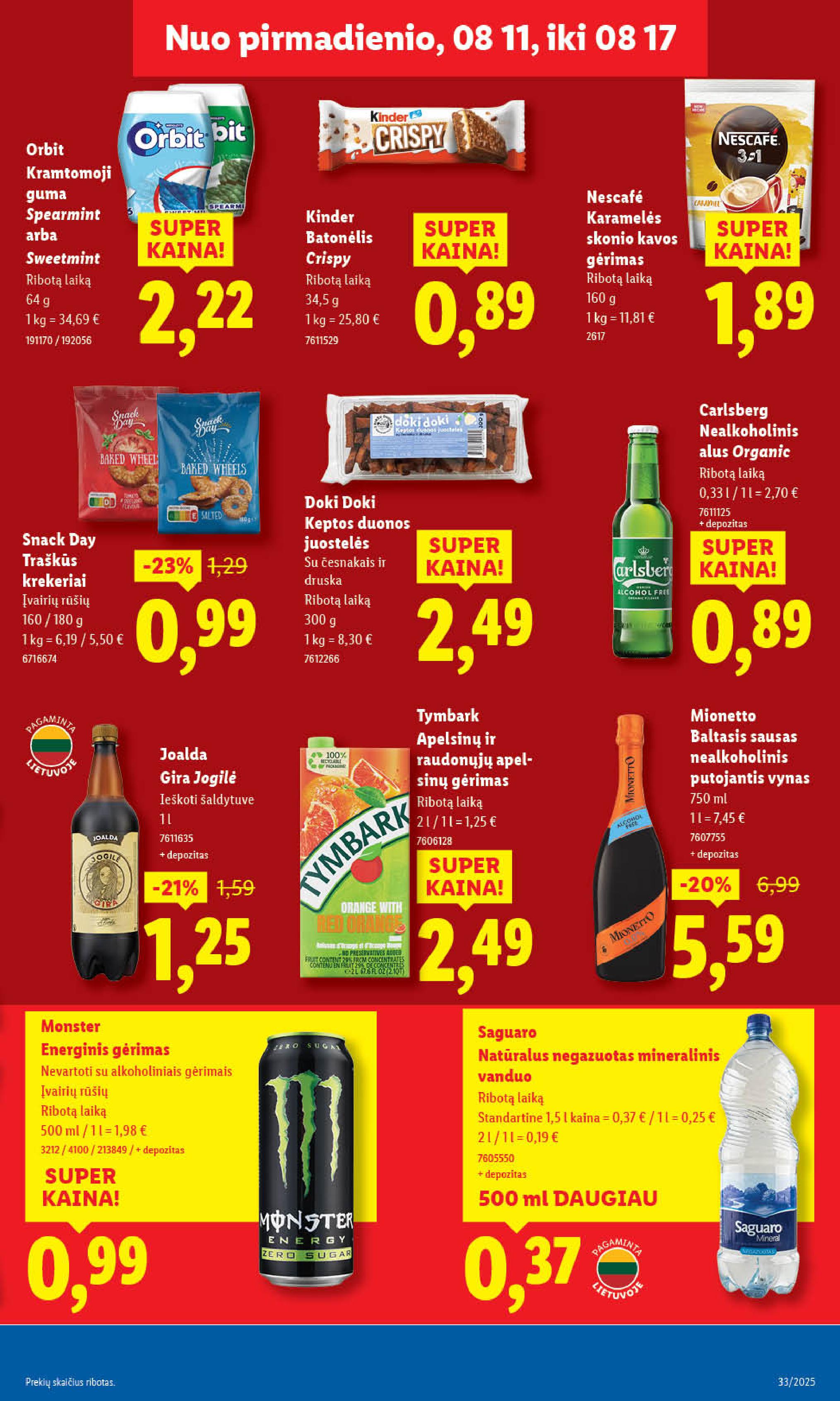 Naujausias LIDL kaininis katalogas 2025.08.11 - 2025.08.17