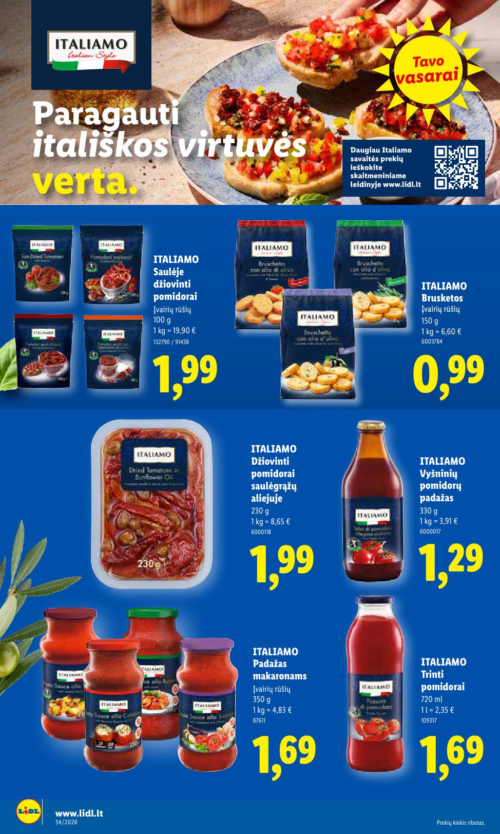 Naujausias LIDL kaininis katalogas 2026.08.17 - 2026.08.23