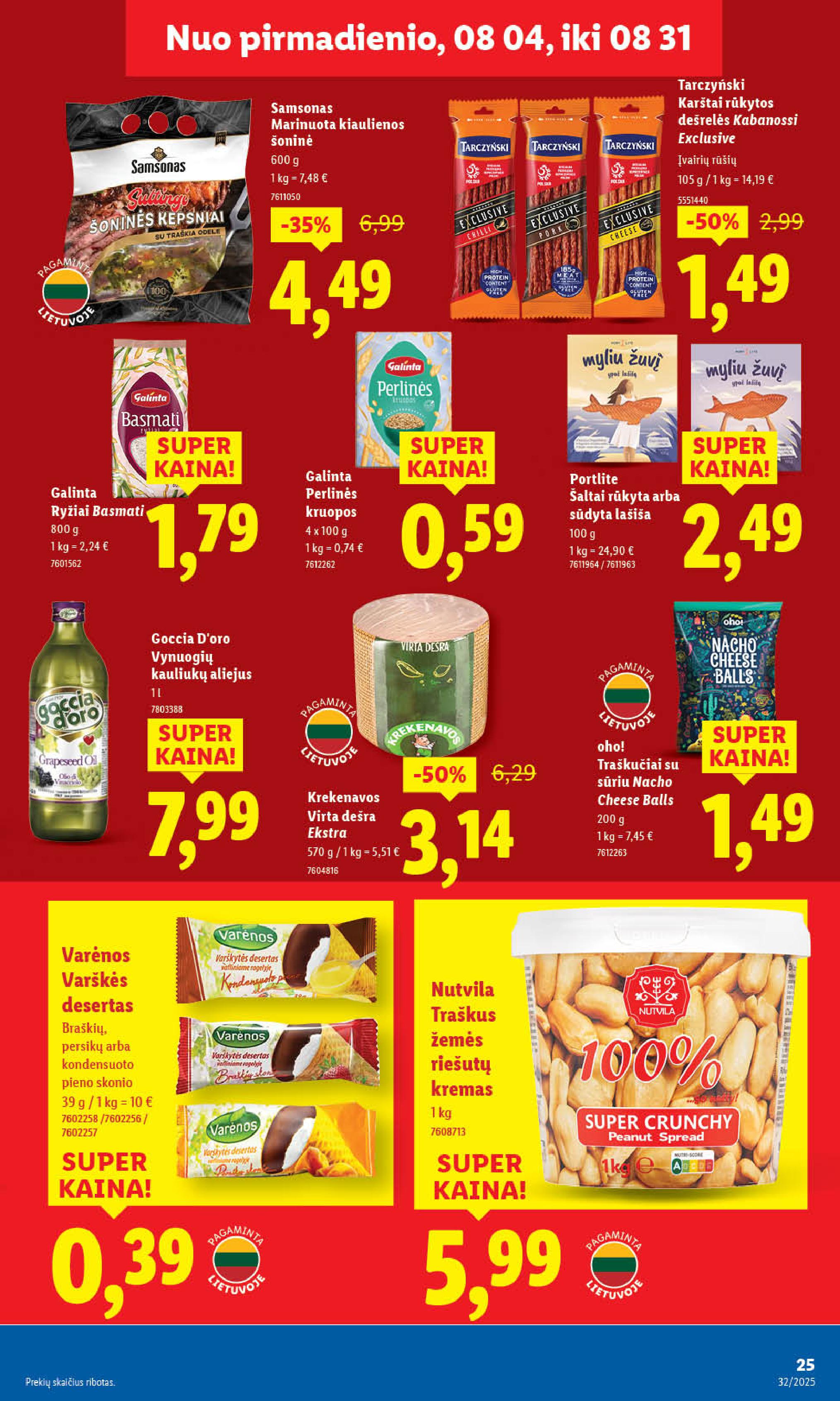 Naujausias LIDL kaininis katalogas 2025.08.04 - 2025.08.10