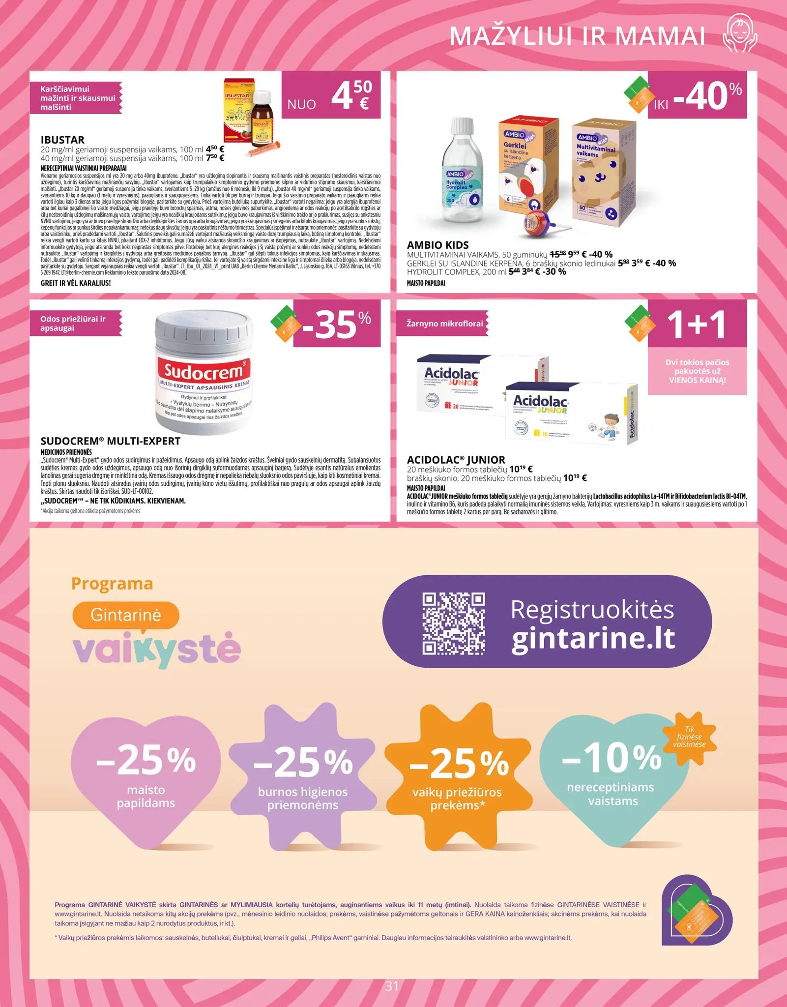 GINTARINĖS vaistinės akcijų ir nuolaidų leidinys 2026.02.01 - 2026.02.28