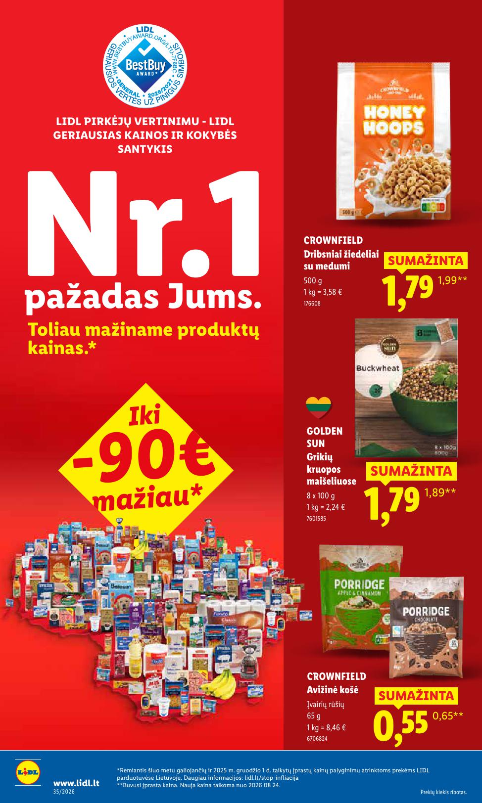 LIDL akcijų ir nuolaidų leidinys 2026.08.24 - 2026.08.30