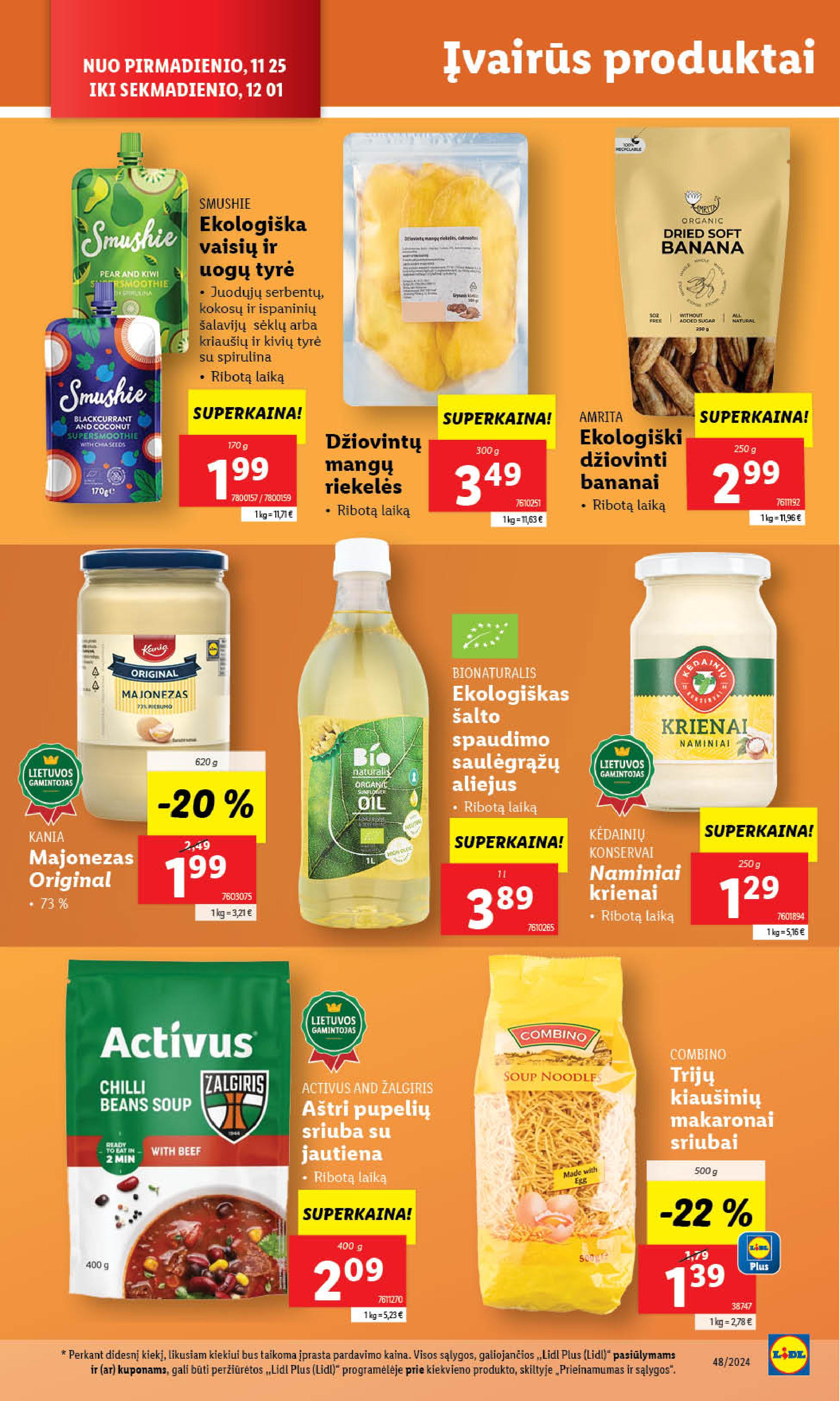 Naujausias LIDL kaininis katalogas 2024.11.25 - 2024.12.01