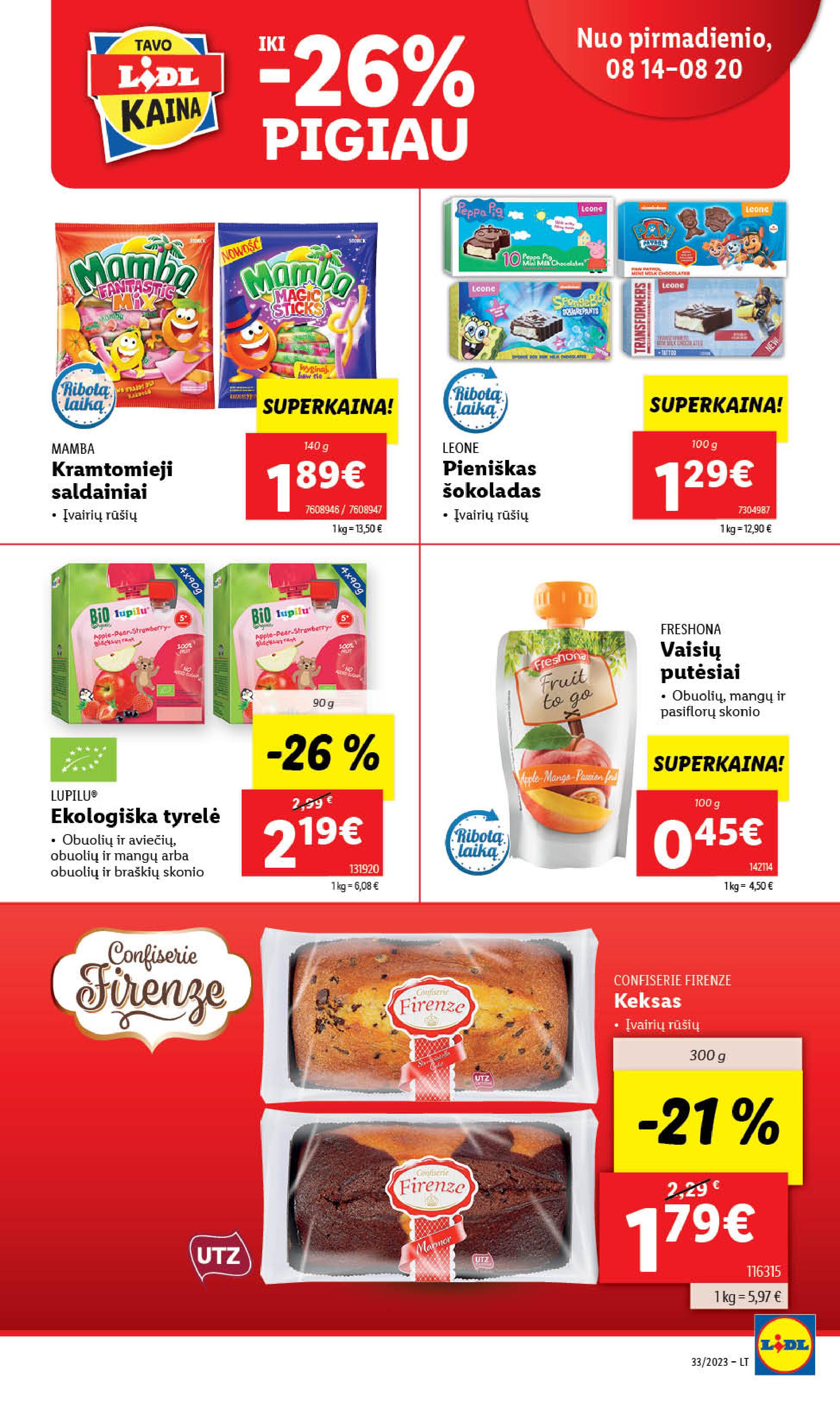 Naujausias LIDL kaininis katalogas 2023.08.14 - 2023.08.20