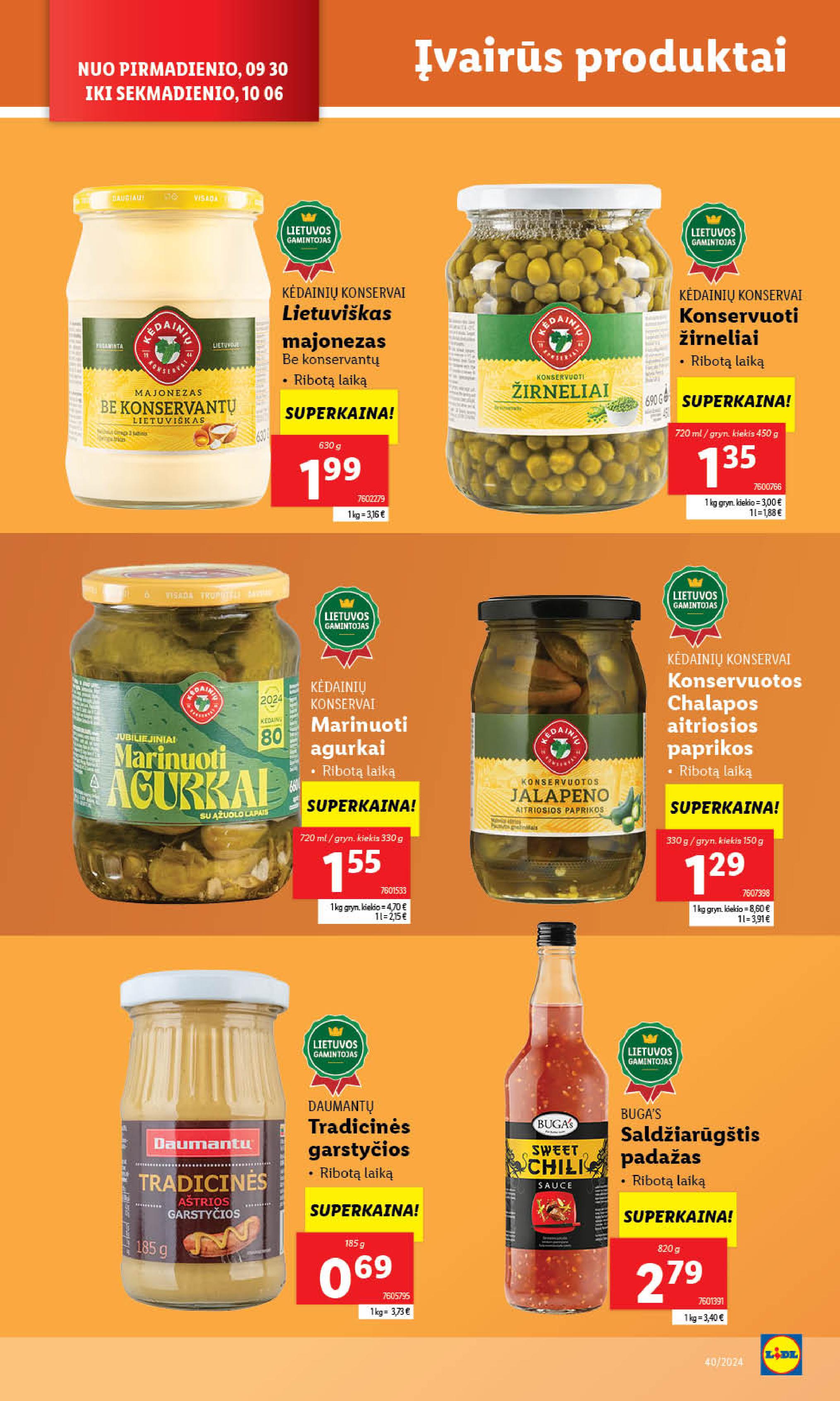 Naujausias LIDL kaininis katalogas 2024.09.30 - 2024.10.06