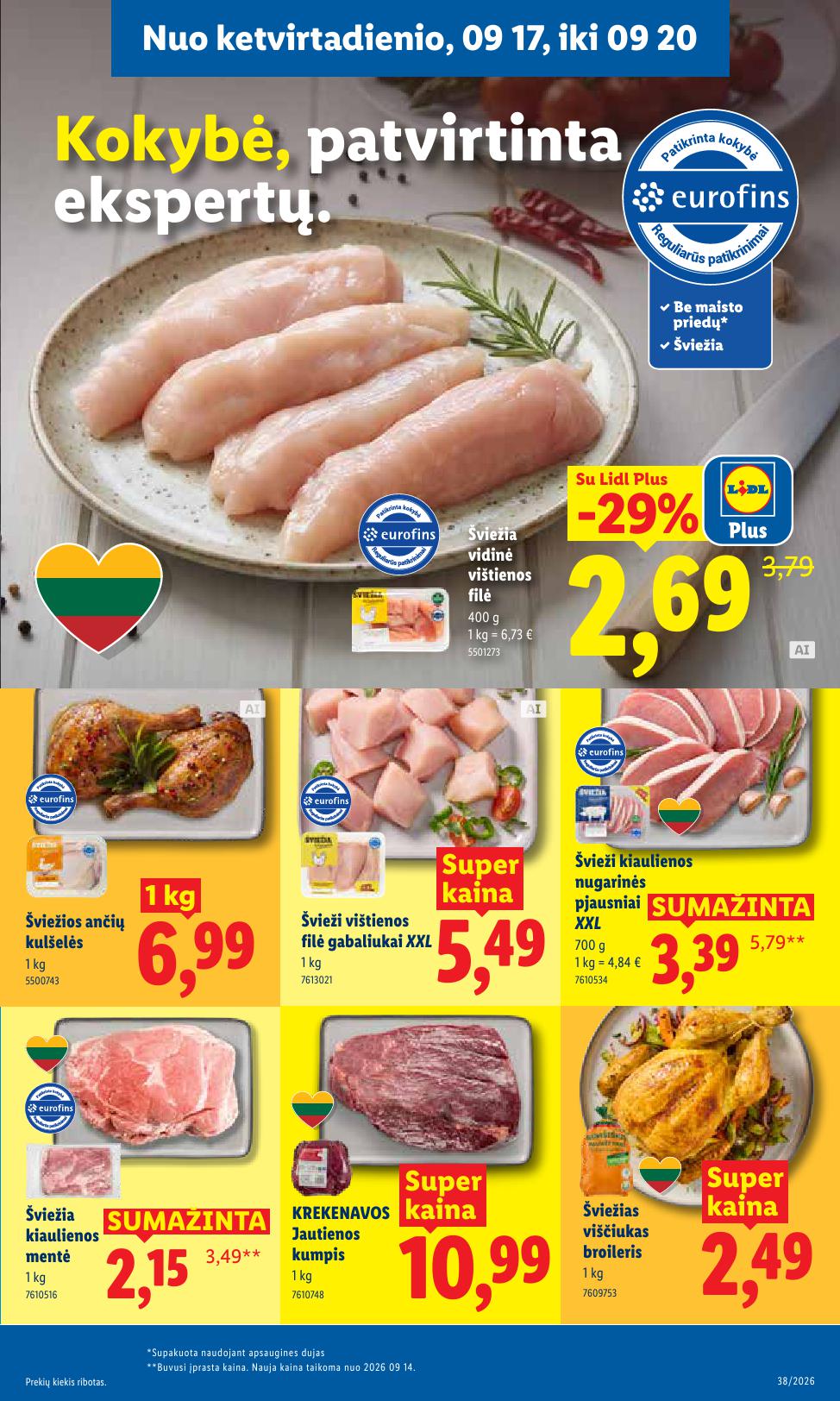 Naujausias LIDL kaininis katalogas 2026.09.14 - 2026.09.20