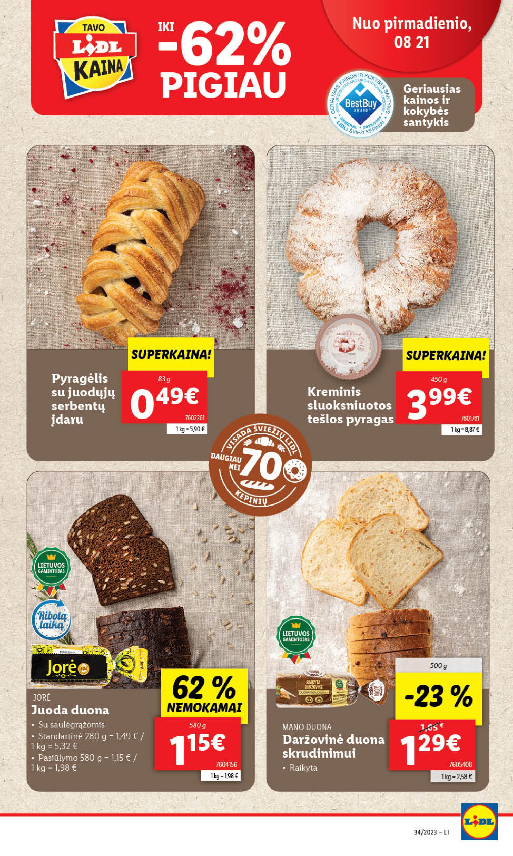 Naujausias LIDL kaininis katalogas 2023.08.21 - 2023.08.27