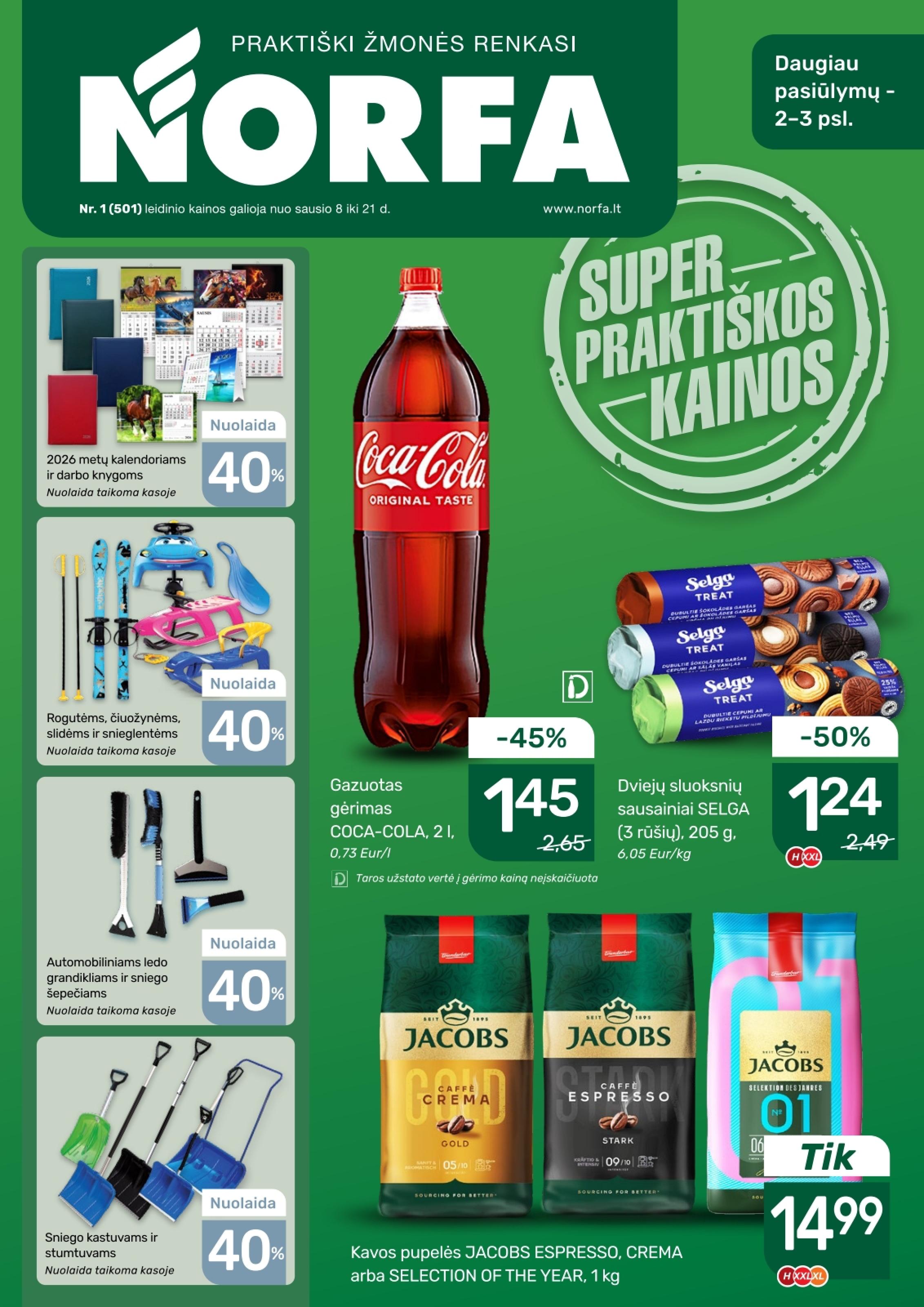 Naujausias NORFA kaininis katalogas 2026.01.08 - 2026.01.21