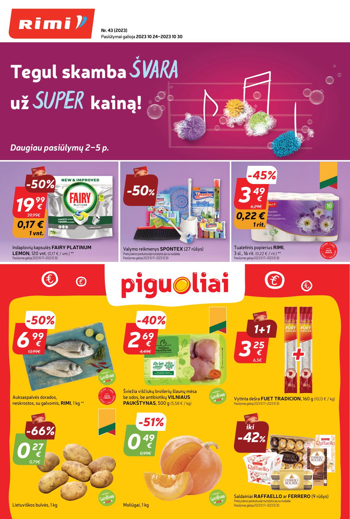 Naujausias RIMI kaininis katalogas 2023.10.24 - 2023.10.30