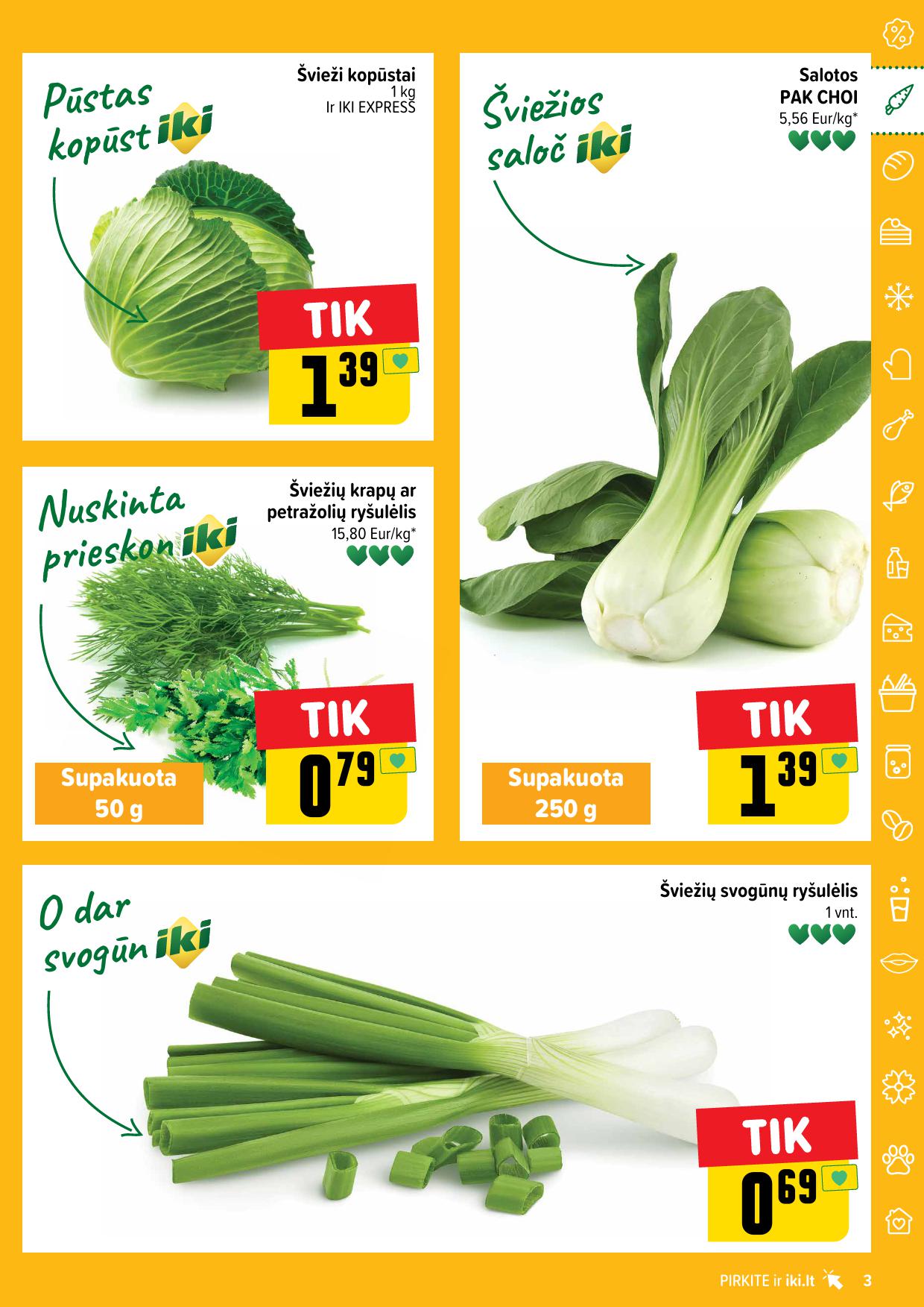 IKI akcijų leidinukas "Pavasario daržovės jau IKI"