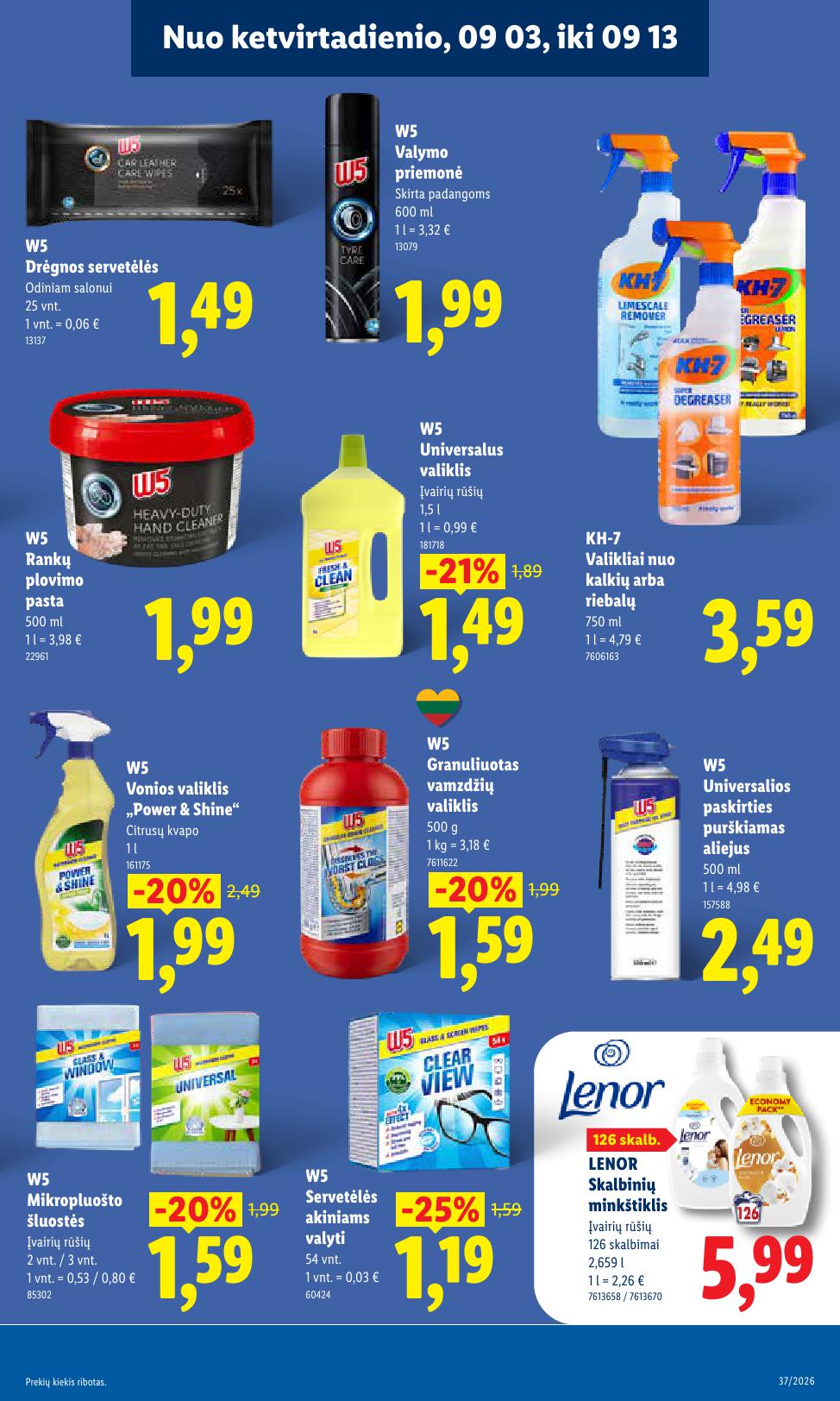 Naujausias LIDL kaininis katalogas 2026.09.07 - 2026.09.13