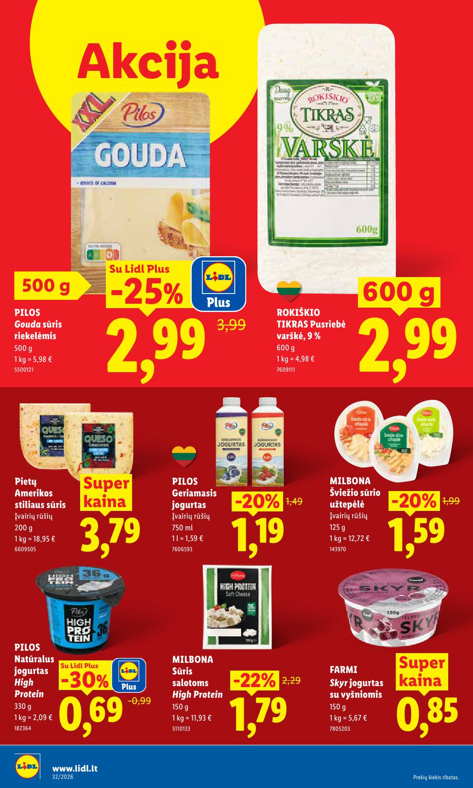 Naujausias LIDL kaininis katalogas 2026.08.03 - 2026.08.09