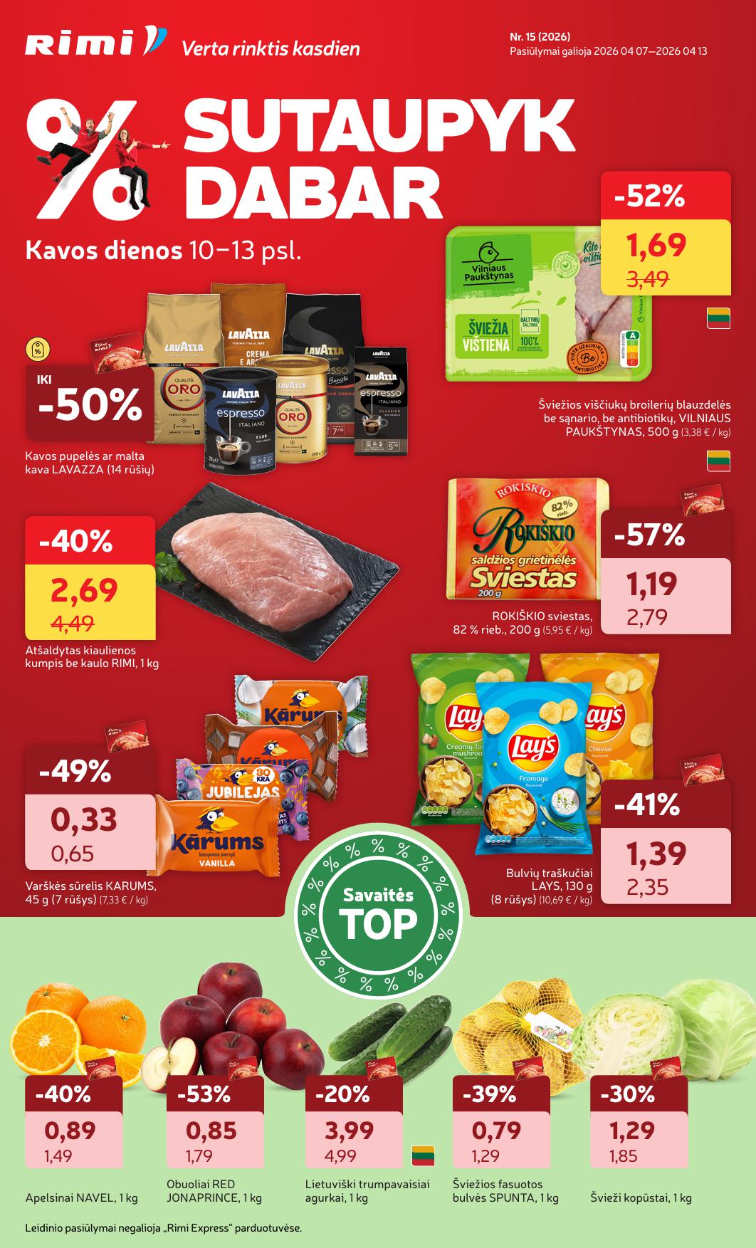 Naujausias RIMI kaininis katalogas 2026.04.07 - 2026.04.13