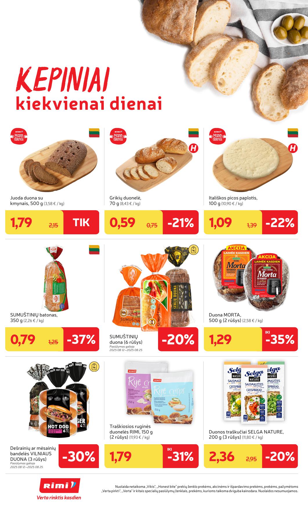 Naujausias RIMI kaininis katalogas 2025.08.12 - 2025.08.18