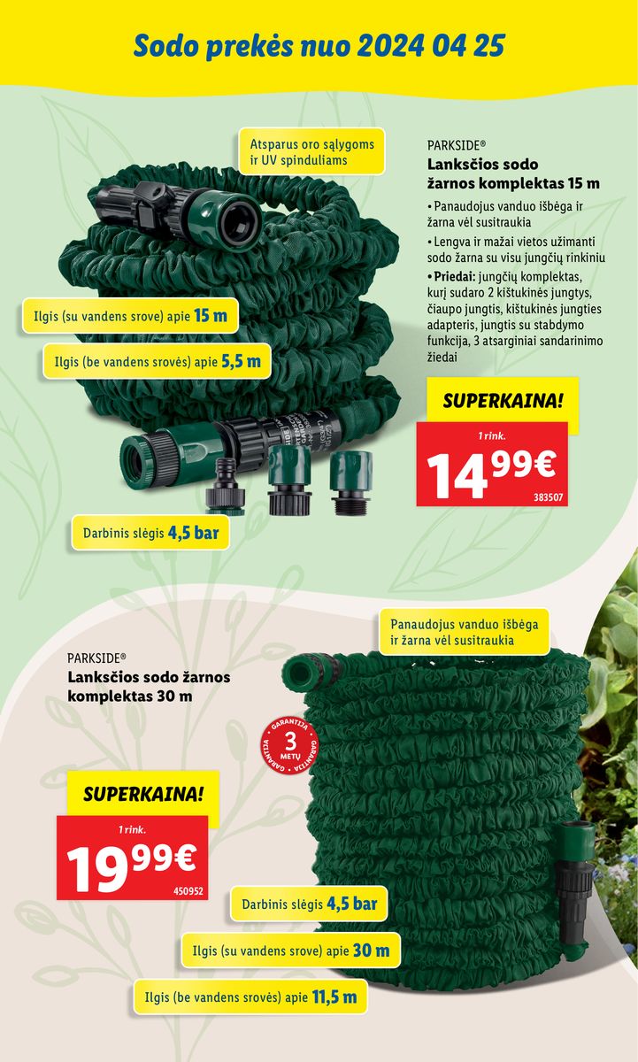LIDL SODO PREKIŲ KATALOGAS "Visi į sodą"