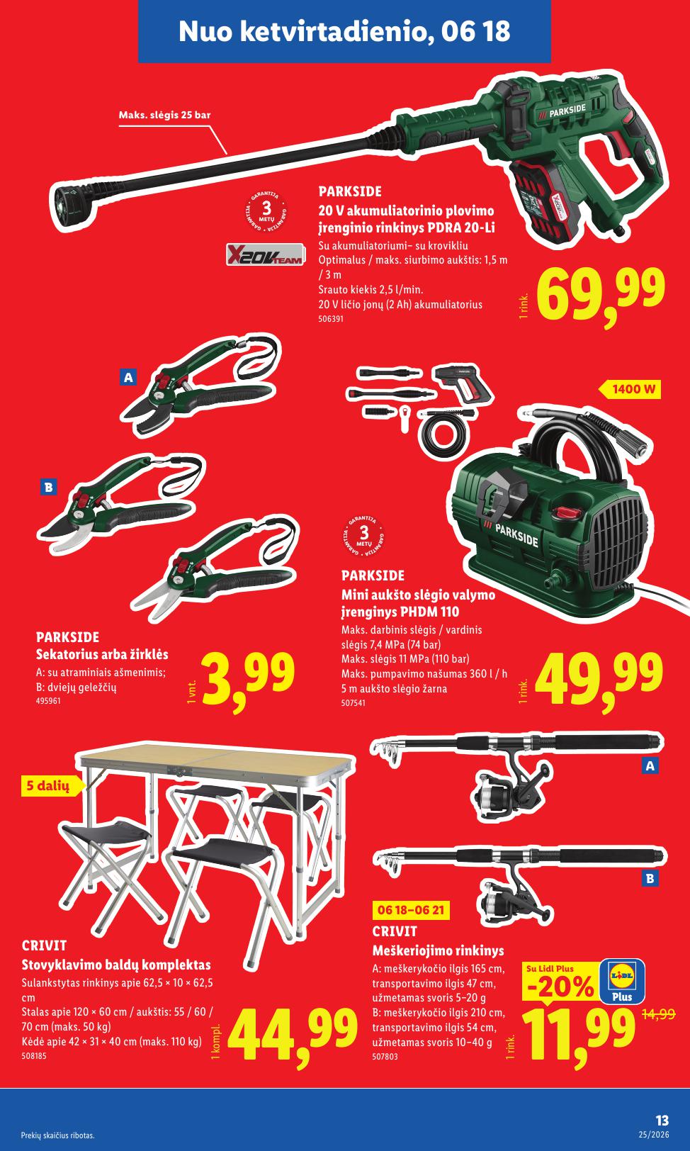 LIDL ne maisto prekių leidinys 2026.06.15 - 2026.06.21