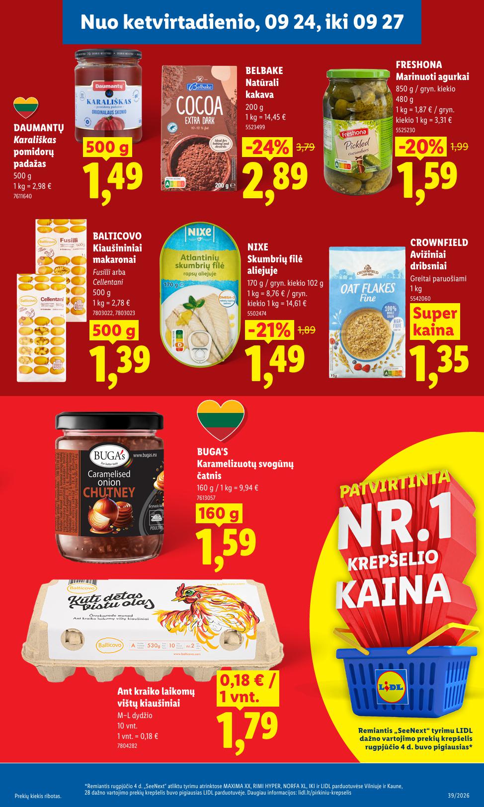 LIDL akcijų ir nuolaidų leidinys 2026.09.21 - 2026.09.27