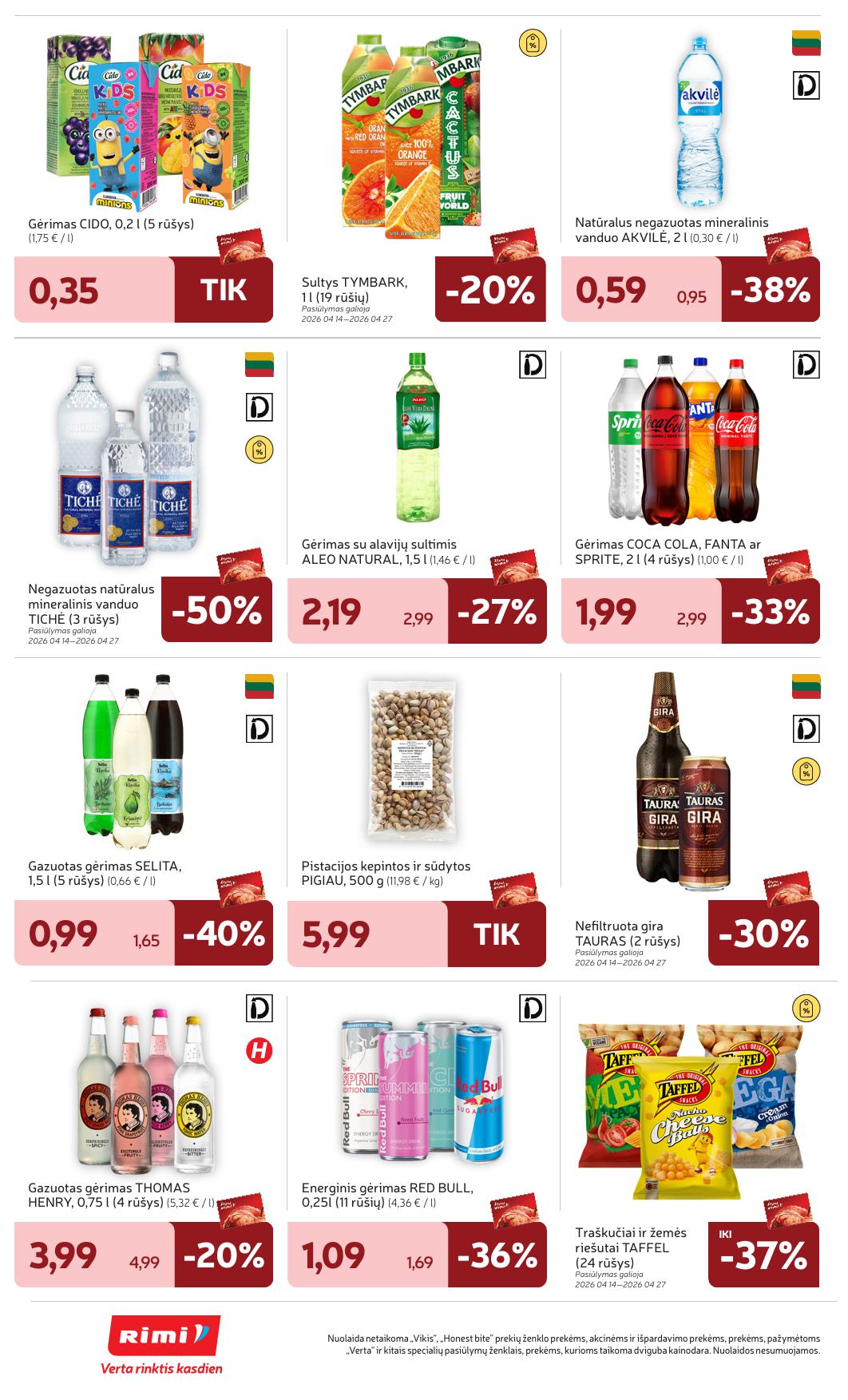 Naujausias RIMI kaininis katalogas 2026.04.14 - 2026.04.20