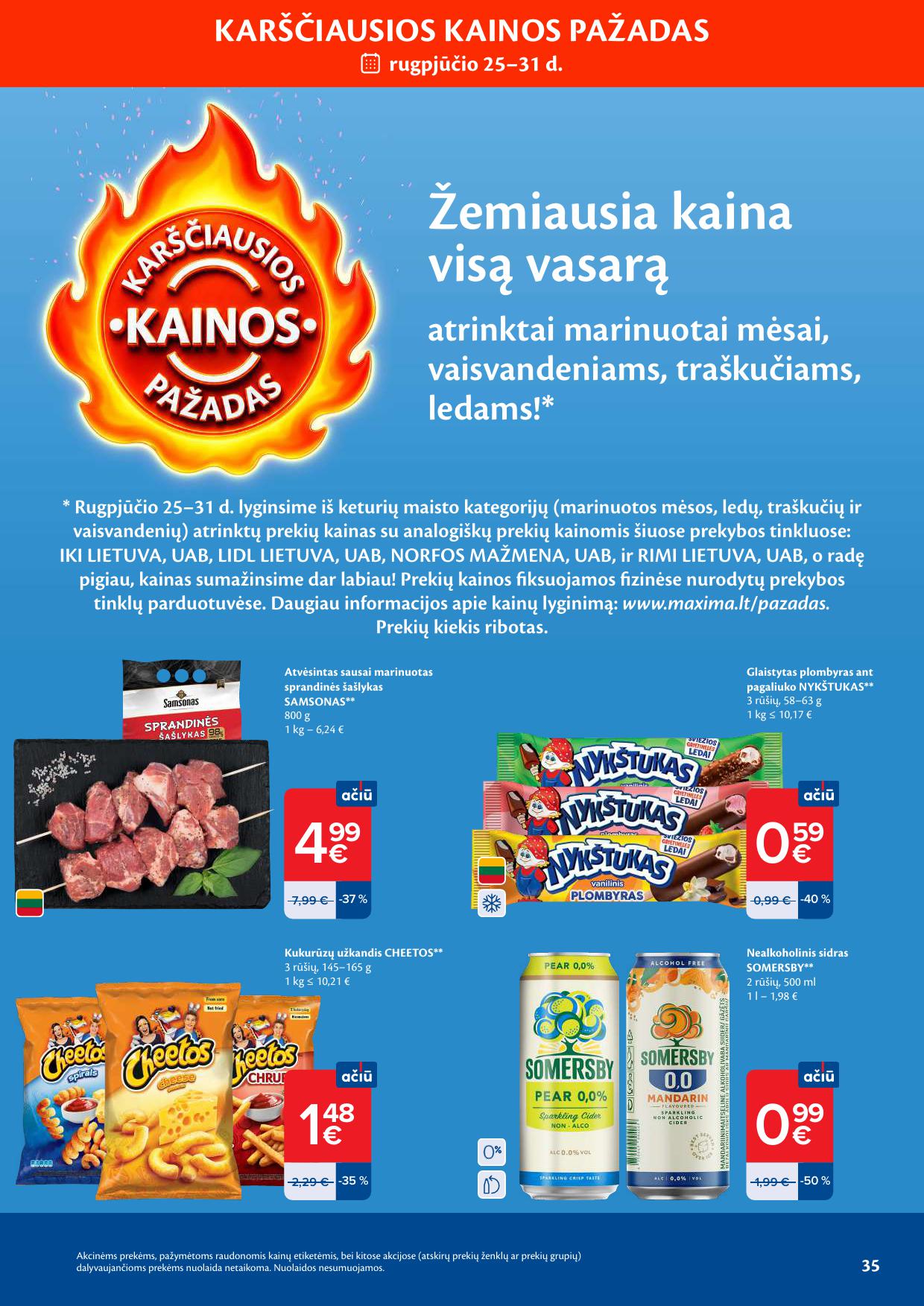 Naujausias MAXIMA kaininis katalogas 2026.08.25 - 2026.08.31