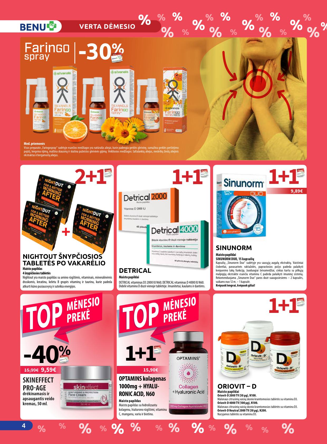 BENU vaistinės akcijų ir nuolaidų leidinys 2026.04.01 - 2026.04.30