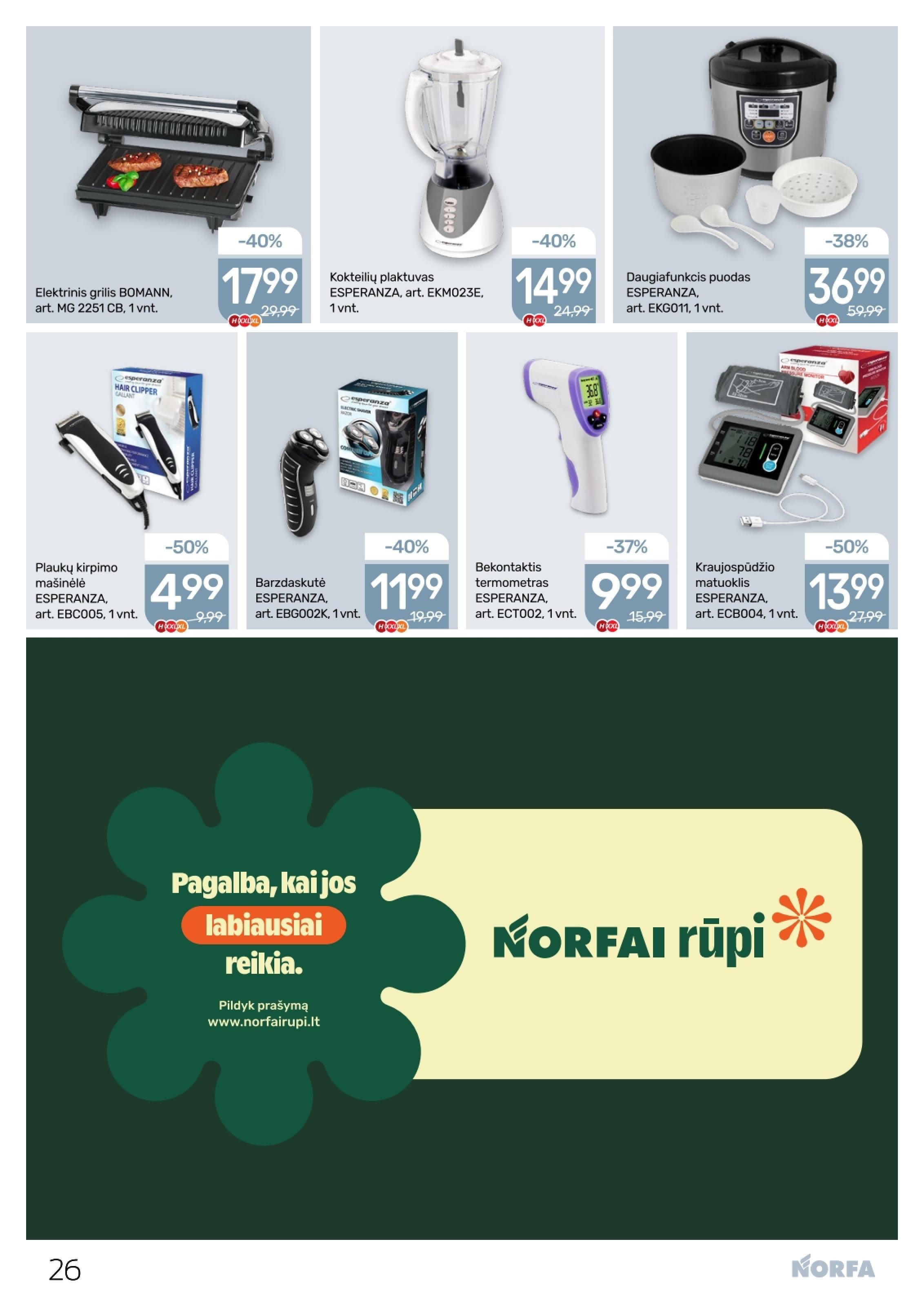 Naujausias NORFA kaininis katalogas 2026.02.19 - 2026.03.04