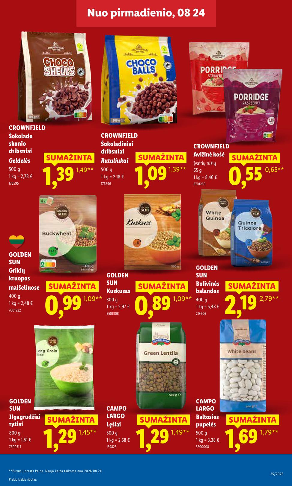 LIDL akcijų ir nuolaidų leidinys 2026.08.24 - 2026.08.30