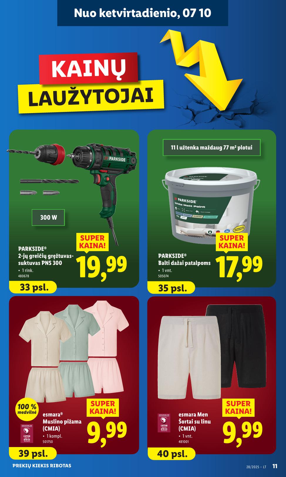 LIDL ne maisto prekių leidinys 2025.07.07 - 2025.07.13