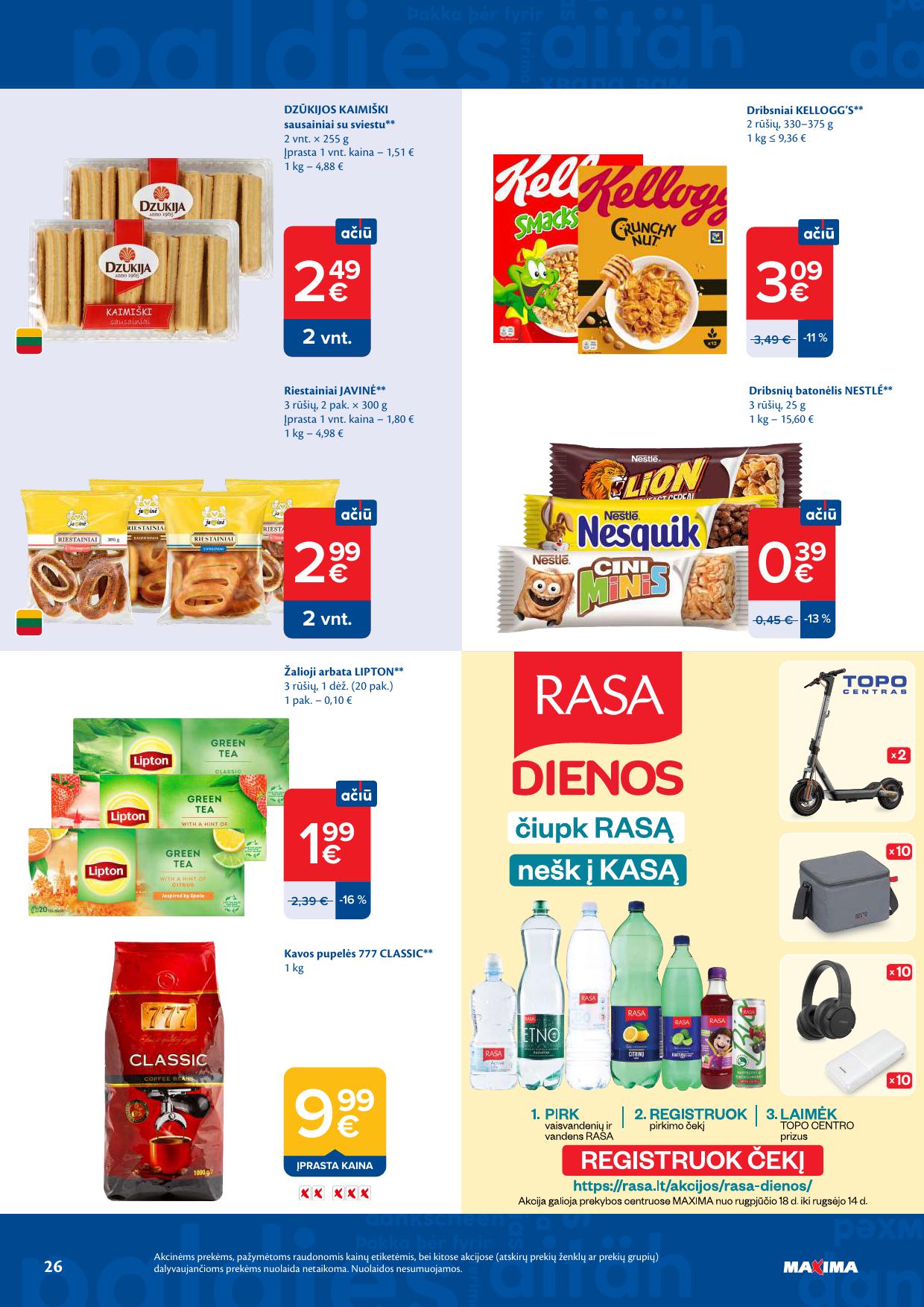 Naujausias MAXIMA kaininis katalogas 2026.08.18 - 2026.08.24