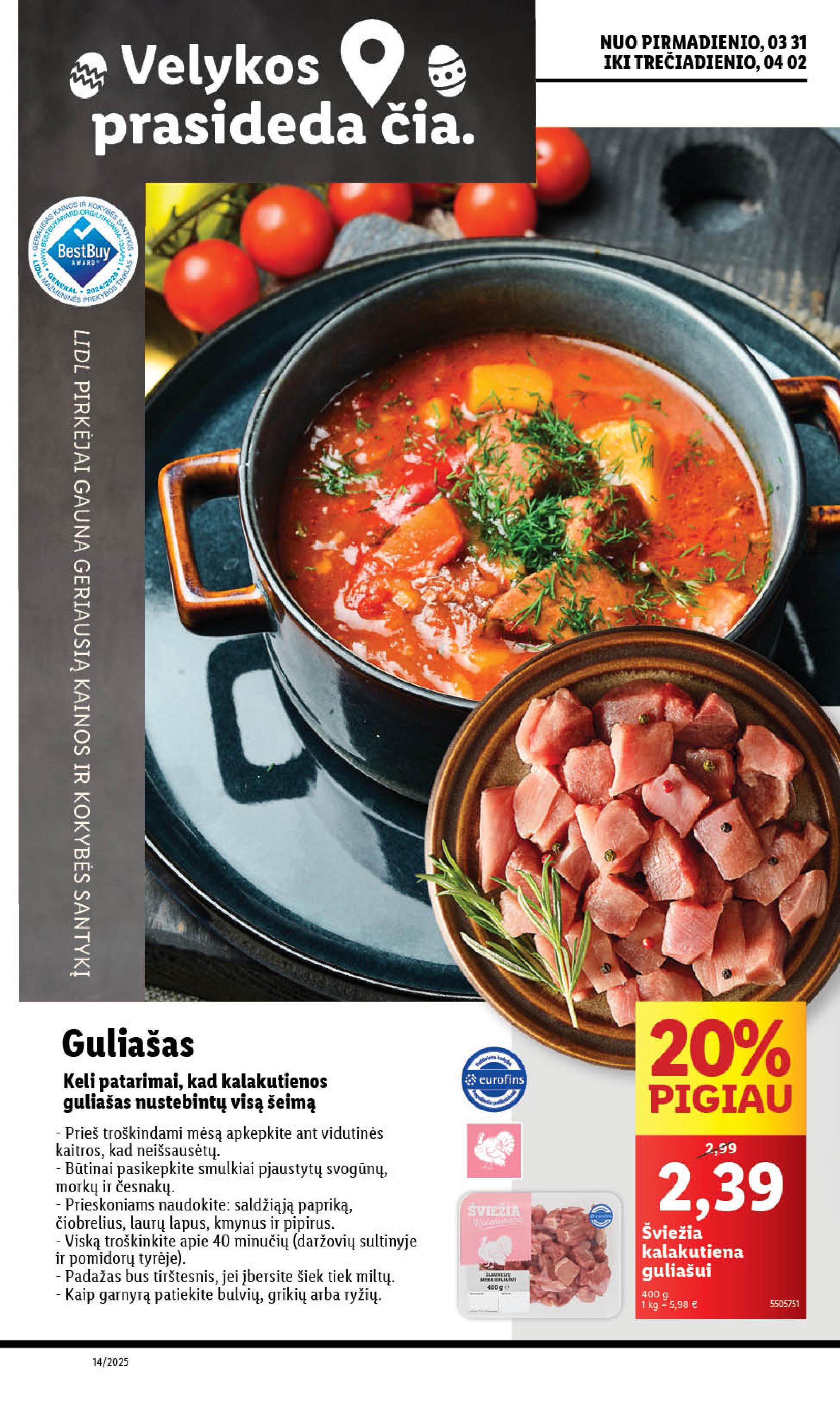 Naujausias LIDL kaininis katalogas 2025.03.31 - 2025.04.06