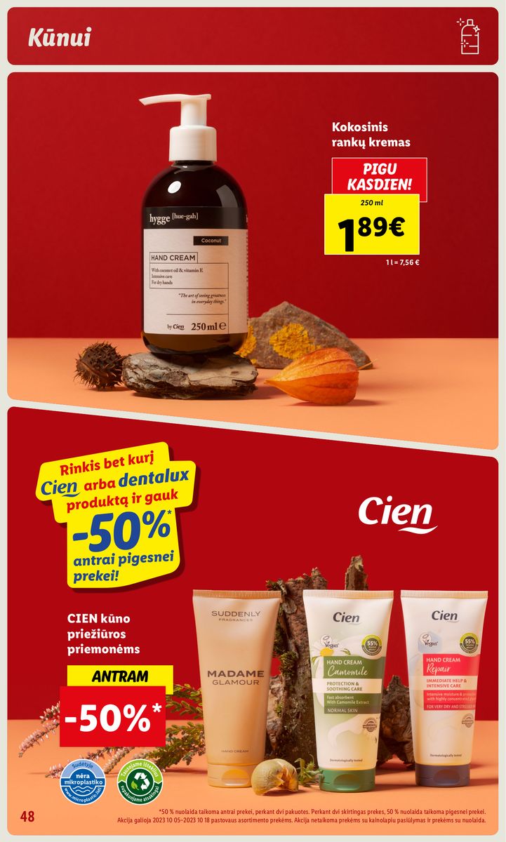 LIDL prekių katalogas "Grožio festivalis" galioja nuo 2023.10.05