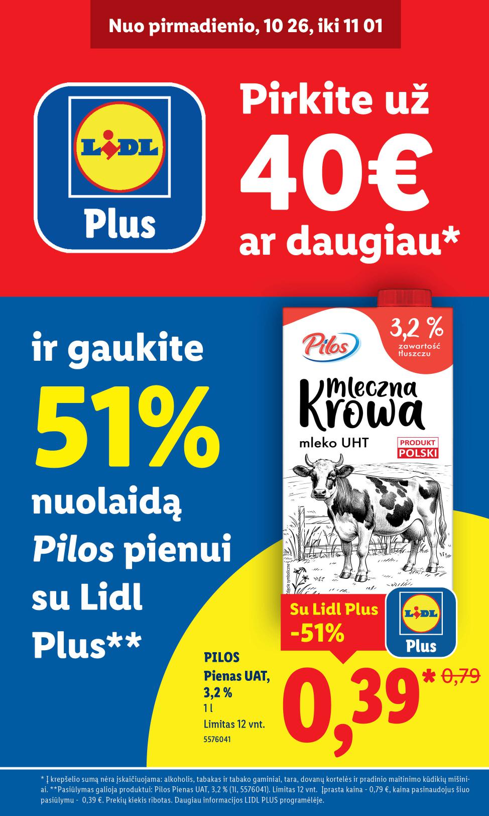 Naujausias LIDL kaininis katalogas 2026.10.26 - 2026.11.01