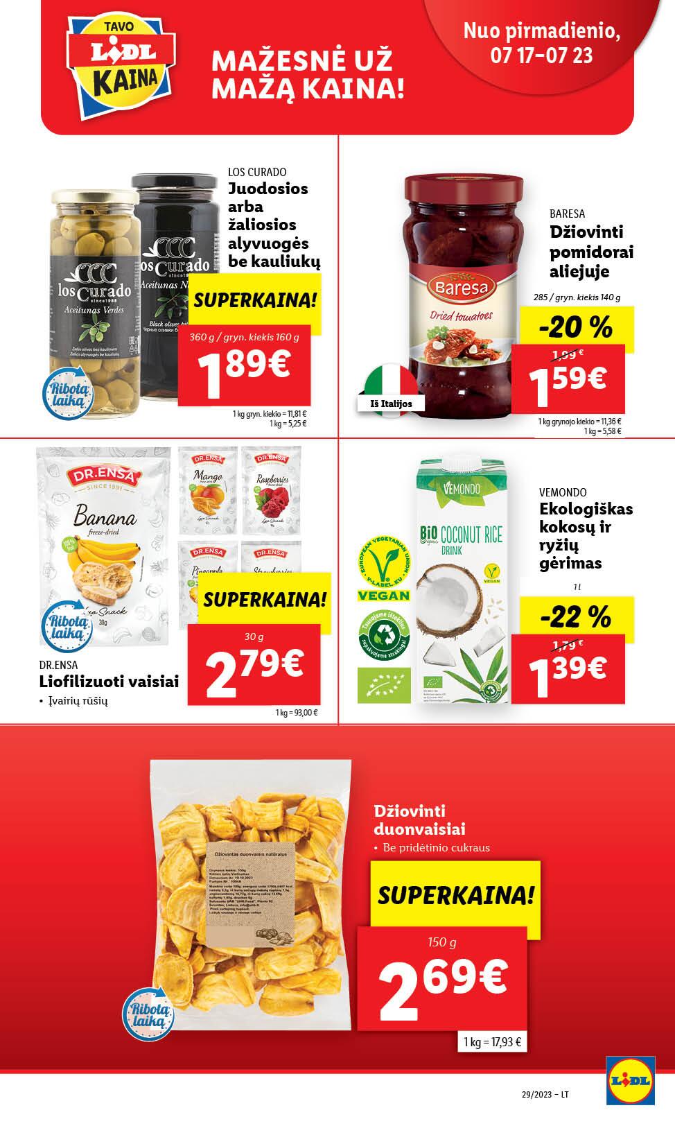 Naujausias LIDL kaininis katalogas 2023.07.17 - 2023.07.23