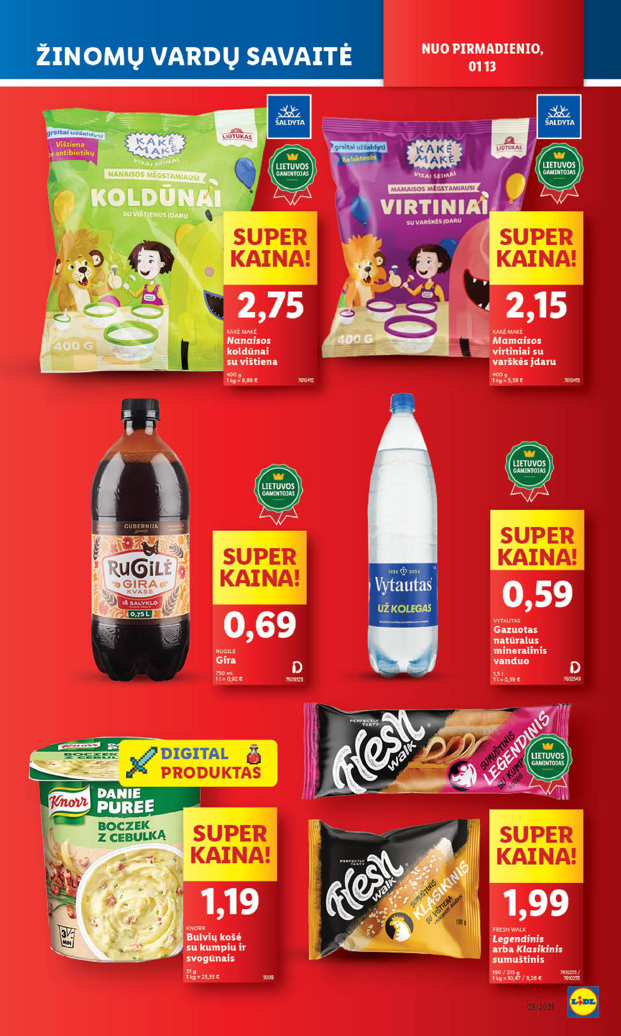 Naujausias LIDL kaininis katalogas 2025.01.13 - 2025.01.19