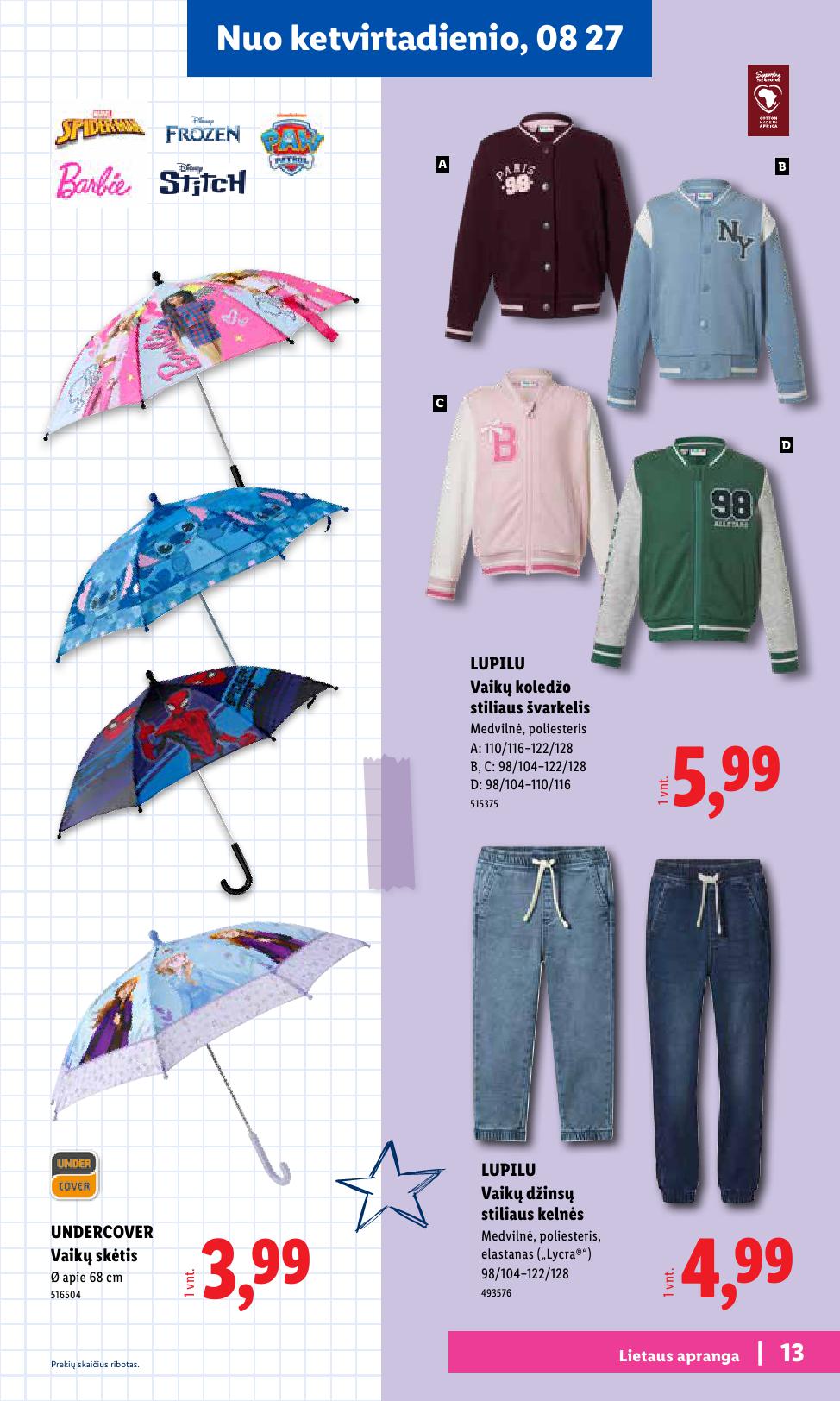 LIDL mokyklinių prekių katalogas "Atgal į mokyklą"